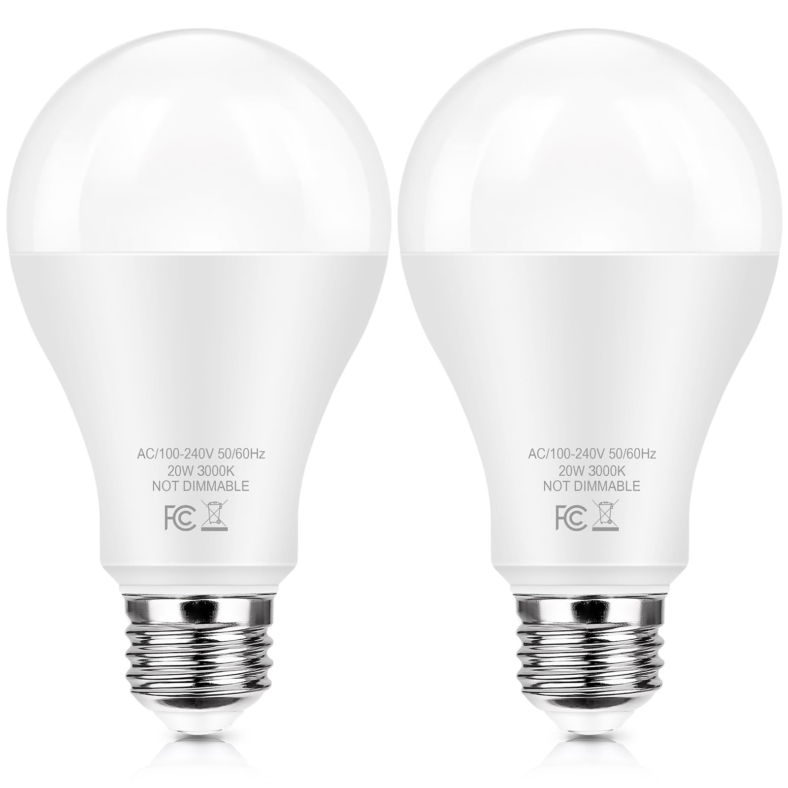 Tobusa A21 150 Watt Equivalent Led Light Bulbs, 2200 Lumens Super Bright Light Bulbs, 20W Led Bulbs E26 Base, 3000K Soft White, 