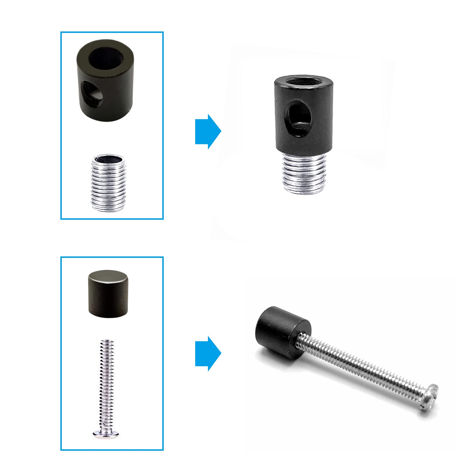 Ecudis Black Steel Chandelier Canopy Kit For Pendant Lighting Fixtures - Ceiling Cover Plate