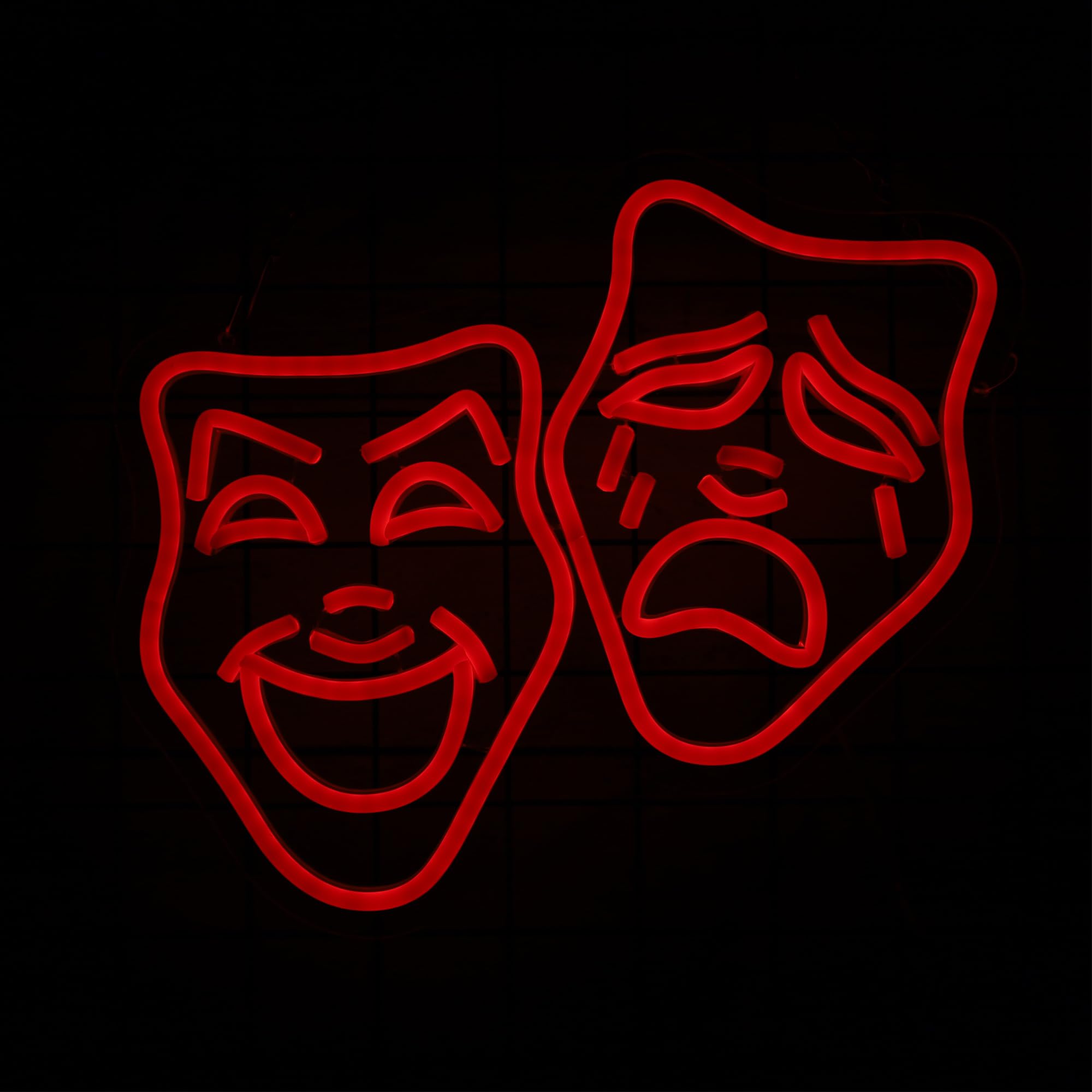 Theater Mask Neon Sign Comedy Tragedy Masks For Home Theater Decor Led Neon Light Up Sign For Movie Room Wall Decor Theater Masks Wall Art For Room Decor,Drama Masks Movie Decor Theater Masks Lamp ,Drama Decor.