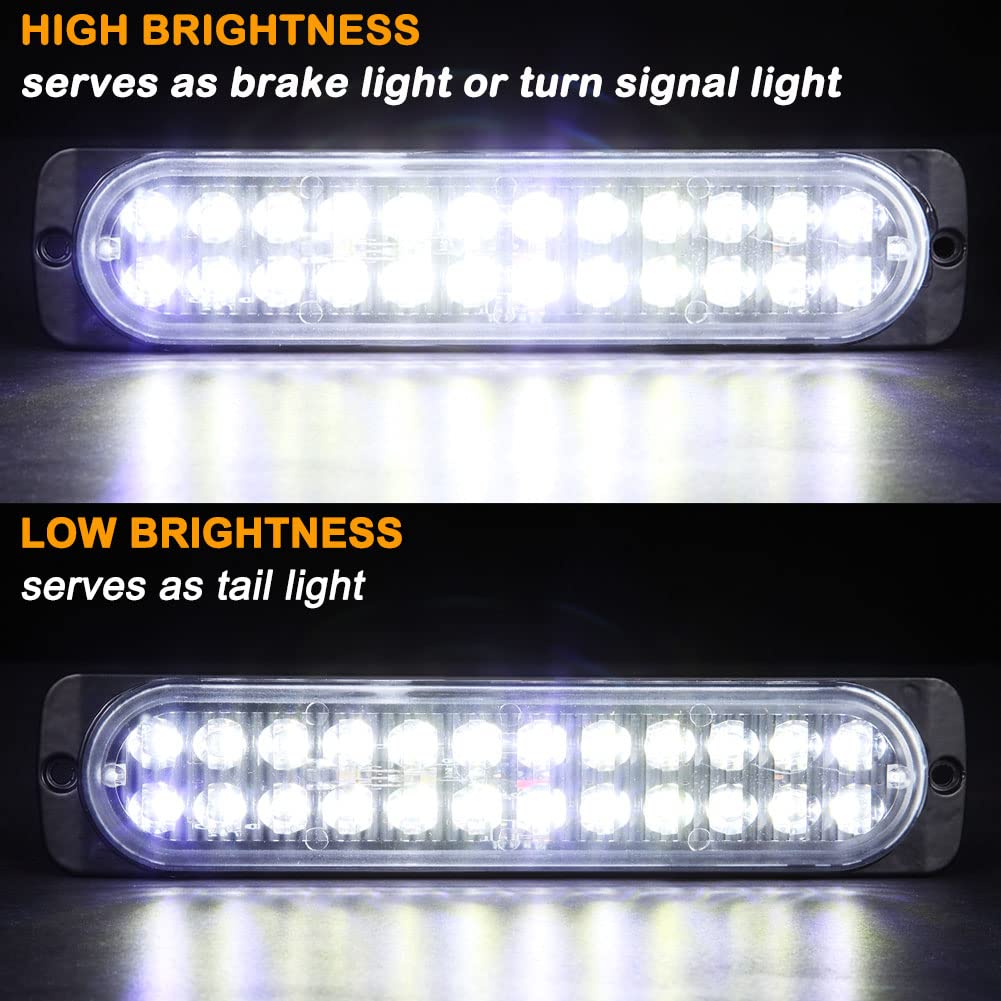 AT-HAIHAN LED Reverse Backup Lights, 7.5 Inch Aluminum, White, DOT Compliant, Waterproof, for Truck, Tractor, Jeep, RV