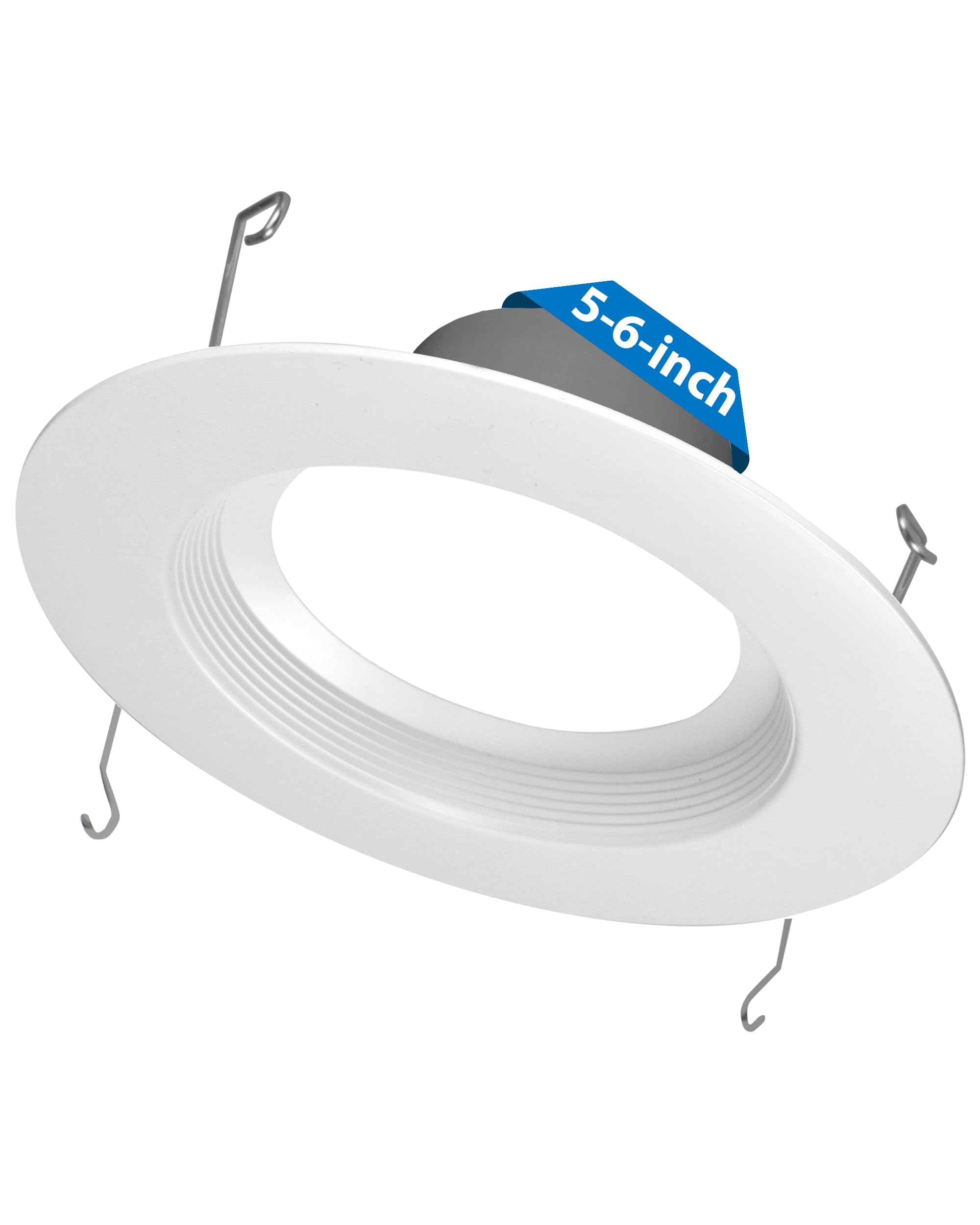 DCR Select LED Can Lights 3000K, White Baffle - 800 Lumens Retrofit LED Recessed Lighting 6 Inch or 5 Inch Housing Fit - 54,000+