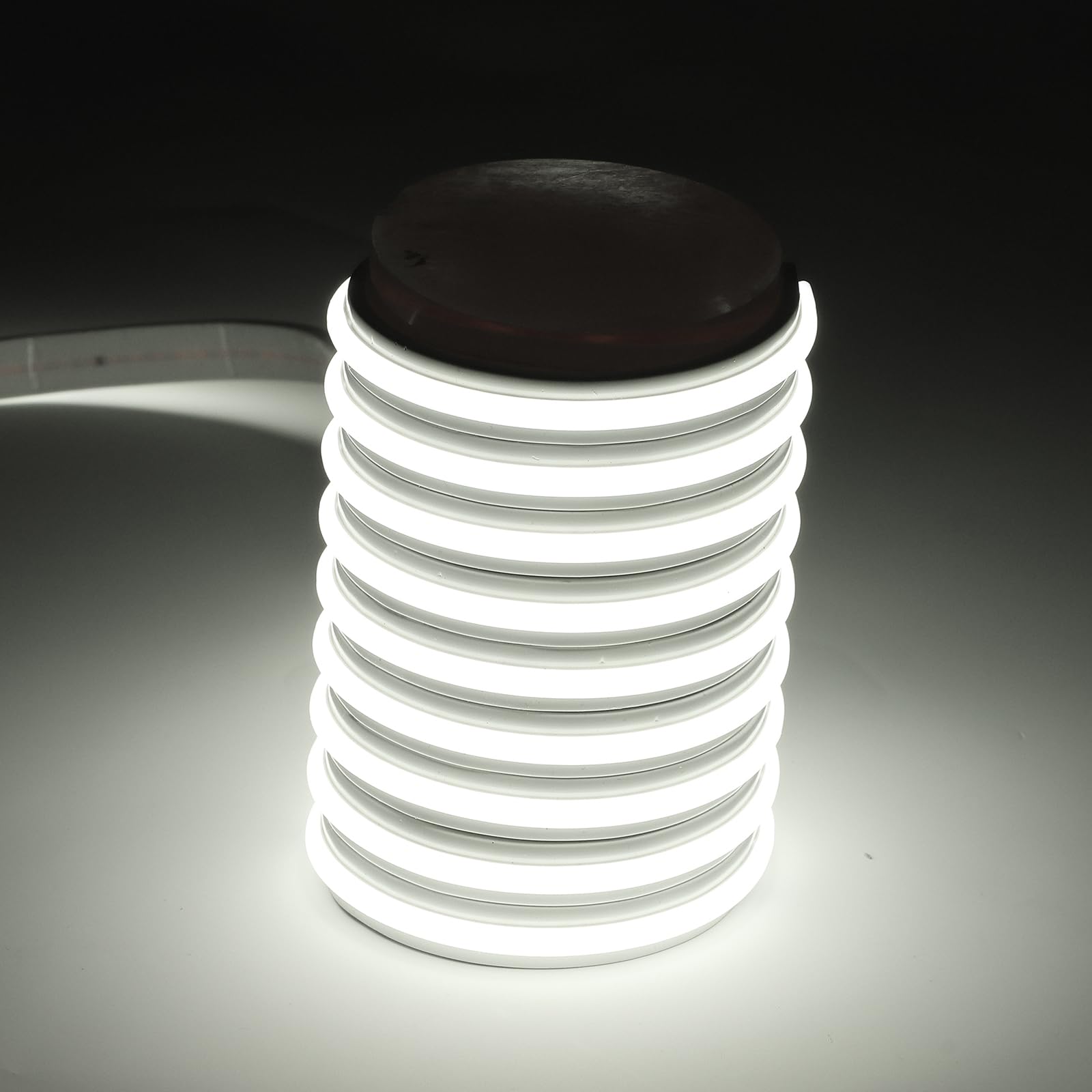 pcningled Adhesive LED Band Lights 6.56 Foot 110V 120V Flexible Cuttable LED Bands Tape Lighting 2M Cold White 6000K with US Plug for Bedroom Cabinets (Cold White  6.56ft)