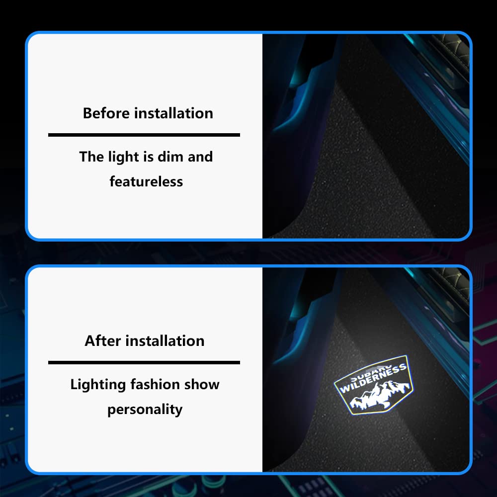 Led Car Door Logo Lights Courtesy Projector Laser Welcome Light Puddle Lamp 2 Pcs Compatible With Forester Outback Legacy Ascent