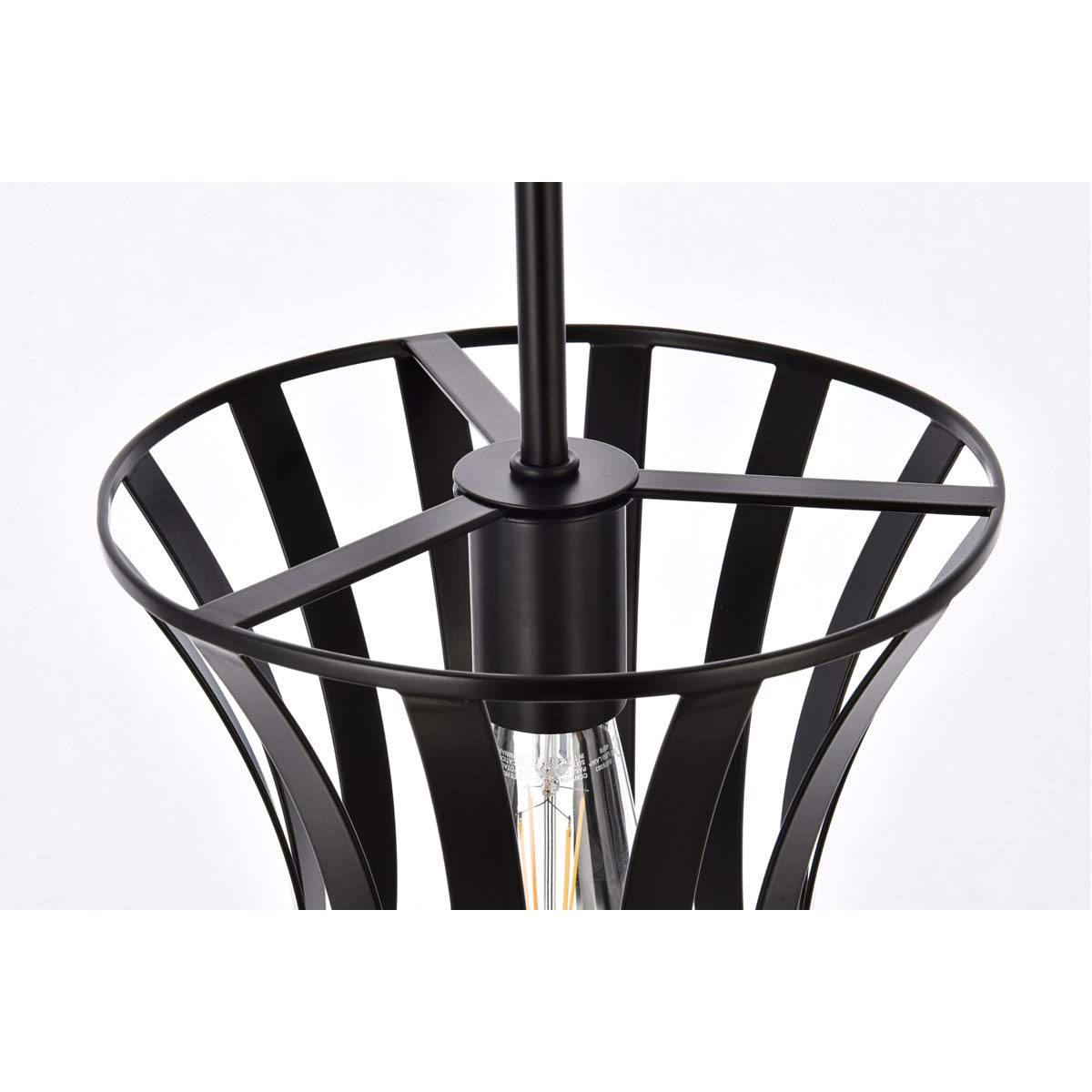 Living District Indoor Modern Home Decorative Bright Ceiling Lily 1 Light Pendant in Black