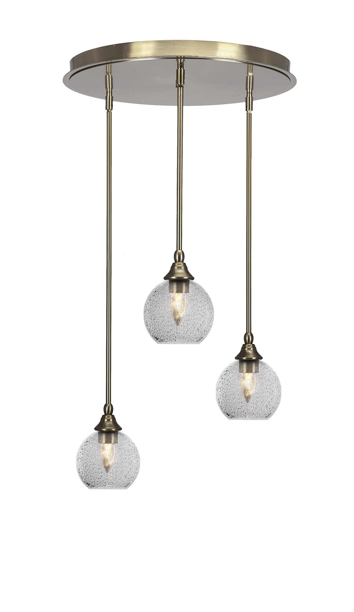 Empire 3 Light Cluster Pendalier in New Age Brass Finish (2183-NAB-4102)