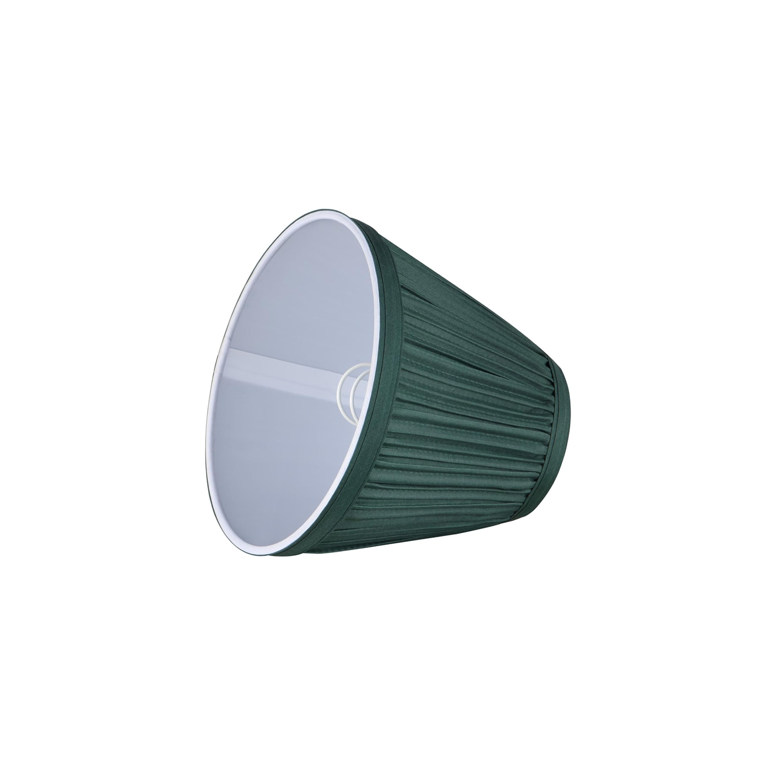 Aspen Creative 33123-6 Small Pleated Empire Shape Chandelier Clip-On Lamp Shade, Hunter Green, 3'' Top X 6'' Bottom X 5'' Slant,