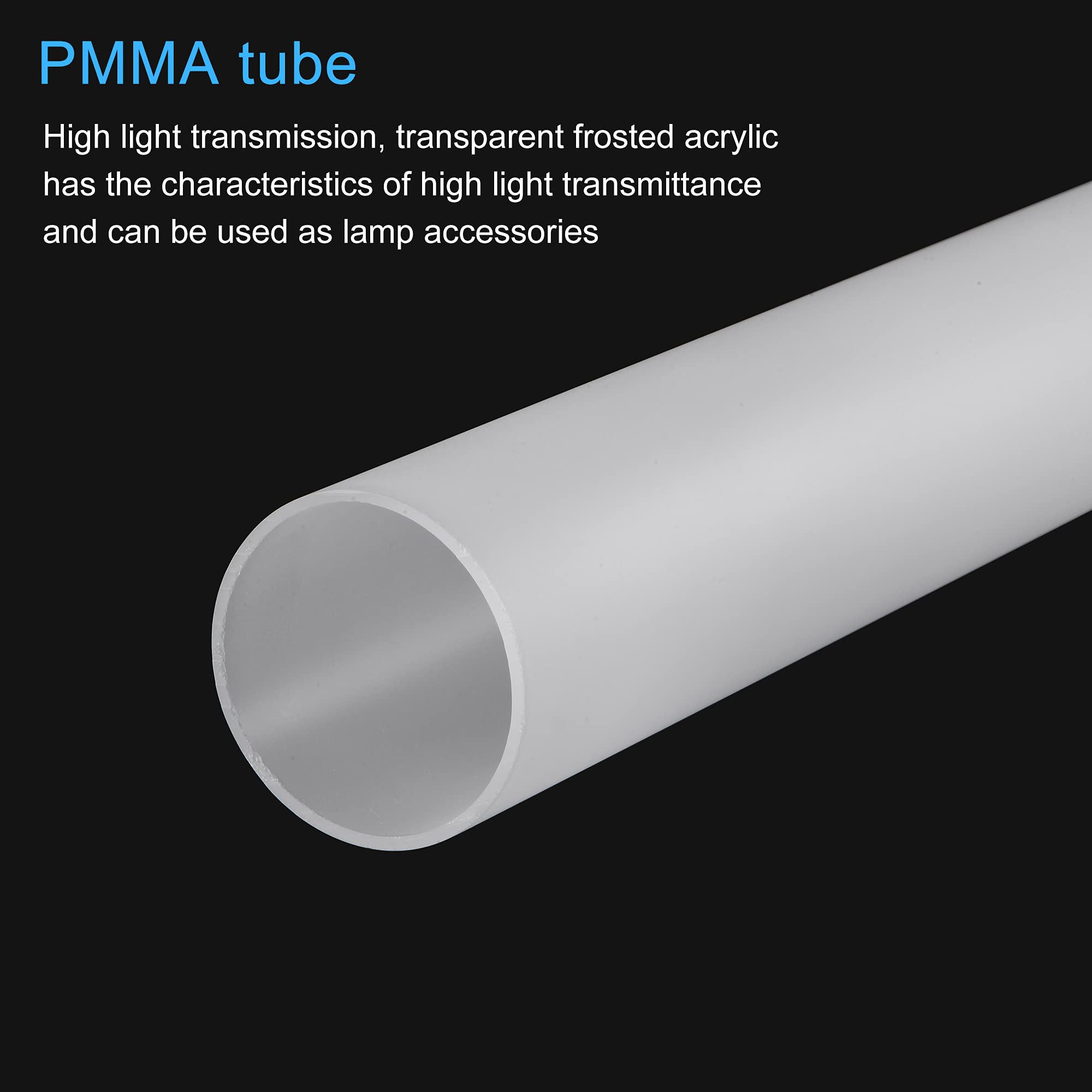 Meccanixity Clear Frosted Acrylic Lamp Shade 46Mmx50Mm 305Mm(12'') For Lampshade, Lighting