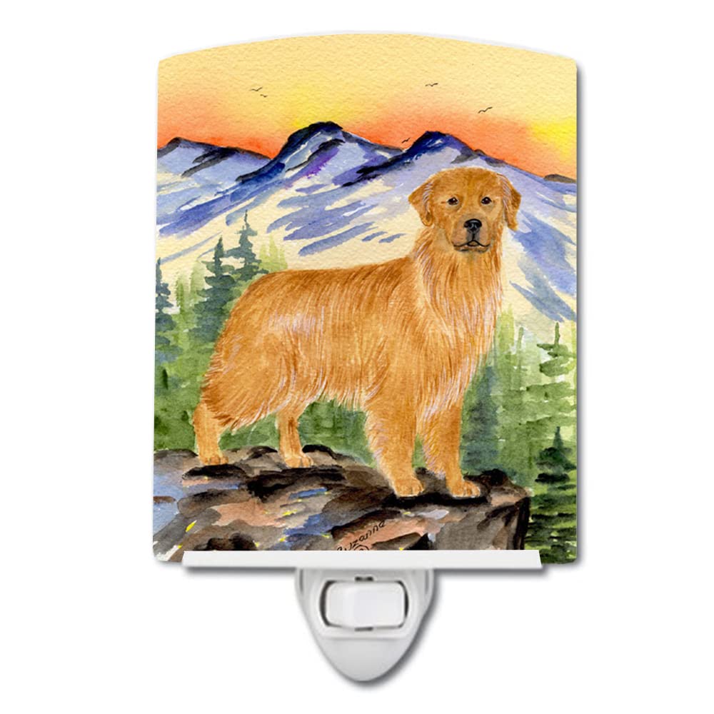 Carolines Treasures Golden Retriever Ceramic Night Light, UL-Certified, 6x4x3in, Multicolor, Model SS8163CNL