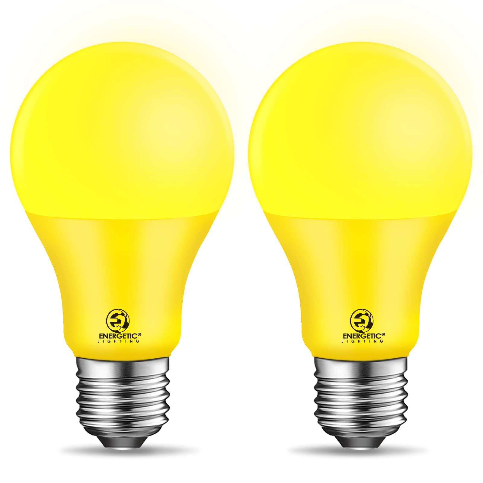 Energetic A19 Yellow Light Bulb, 3W Equivalent 40W, E26 Base Non-Dimmable Led Bulb For Indoor Use, Home Party Decoration And Hol