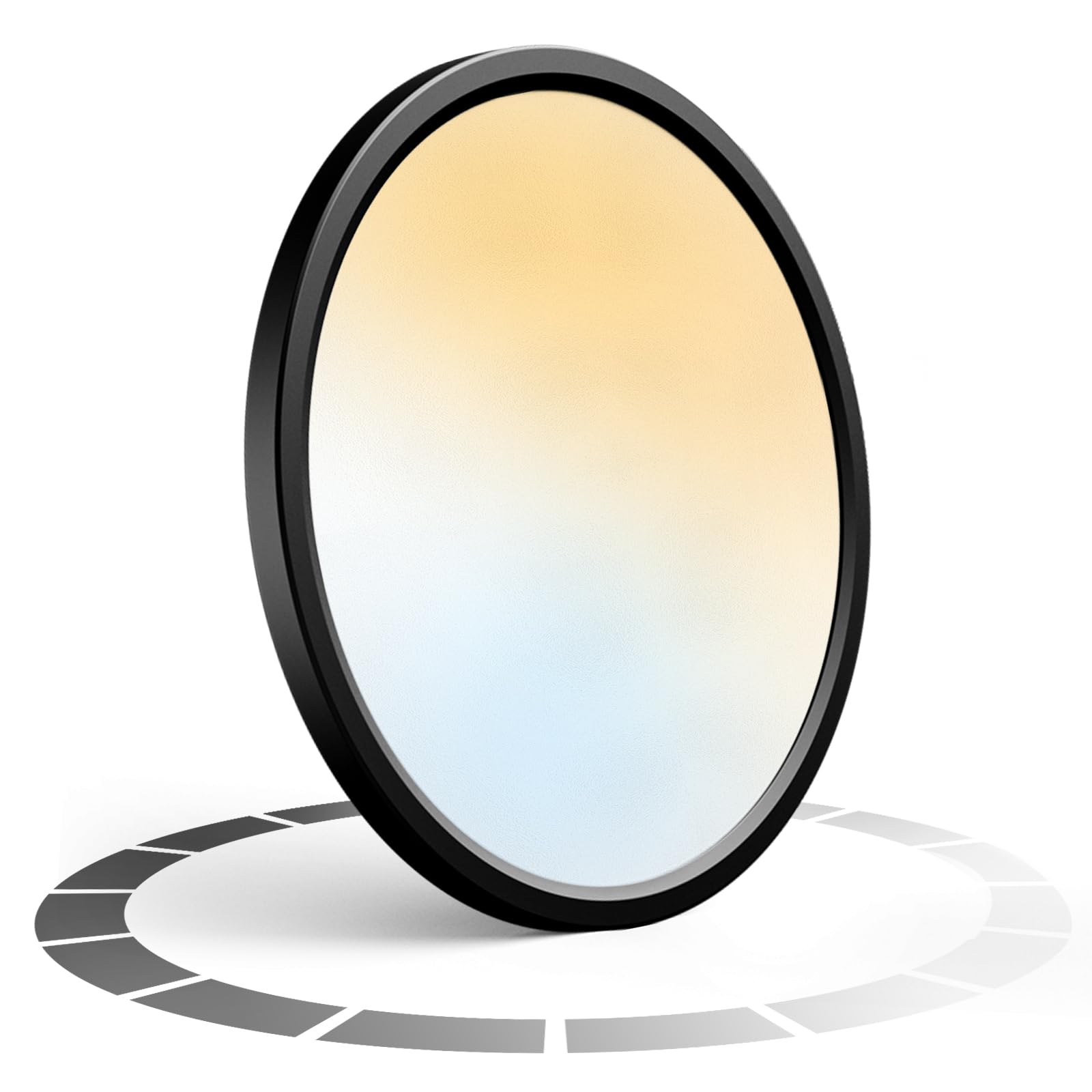 NIORSUN 12 inch Flush Mount LED Ceiling Lights,Dimmable 3000K-6500K Adjustable Black Lights,Ultra Thin Round Lamp,24W Ceiling Li