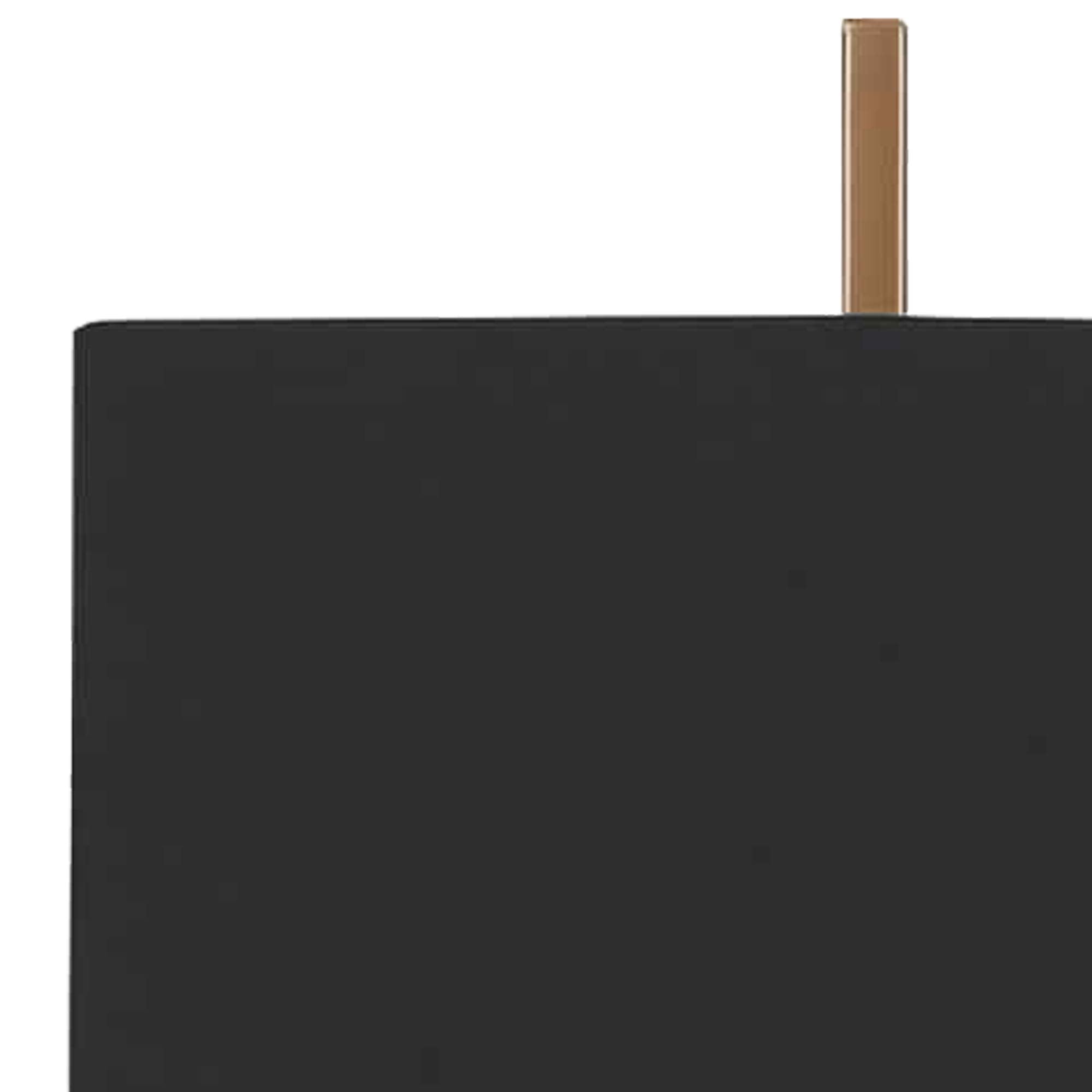 Benzara U Shaped Metal Table Lamp, Gold And Black With Marble Base, Model Bm226575