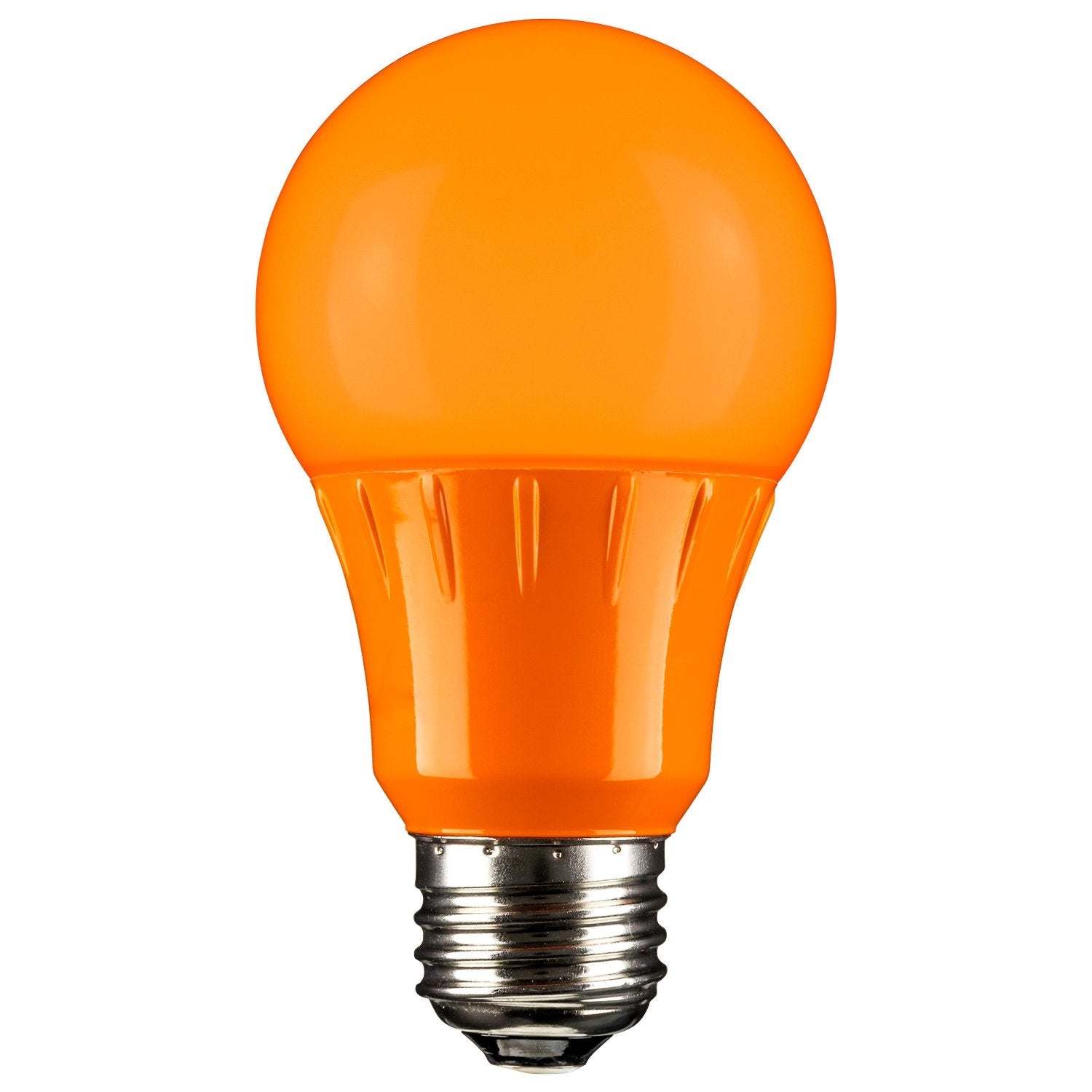 Sunlite LED A19 Colored Light Bulb, 3W (25W Equivalent), E26 Base, Non-Dimmable, Orange, 1 Count, Model 80147