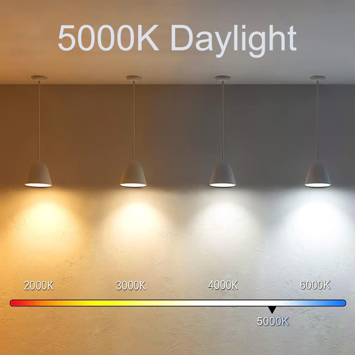 NOVELUX LED Bulb 5000K Daylight White E26 60W Equivalent Dimmable T10/T30 Clear Glass 3.2 Inch 4 Pack