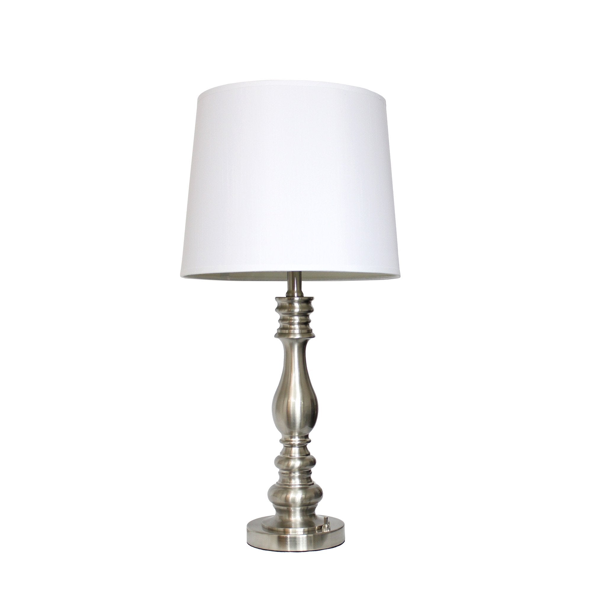 Elegant Designs LC1018-MBC 3 Pack Lamp Set - 2 Table Lamps & 1 Floor Lamp, Iron, Malbec Black, White Fabric Shades, 3.85in Size