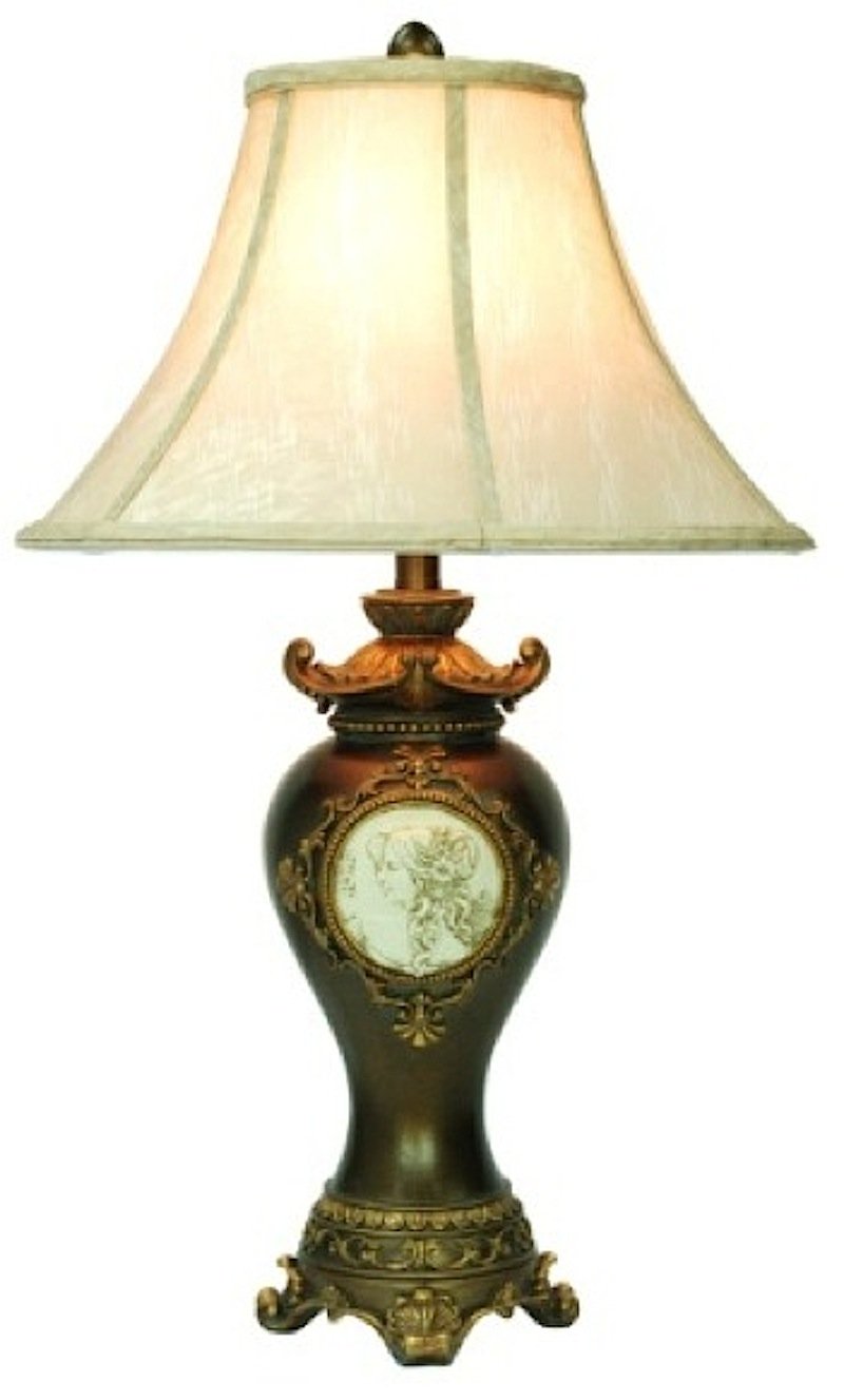Ore International K-4192T Handcrafted Table Lamp, Bronze
