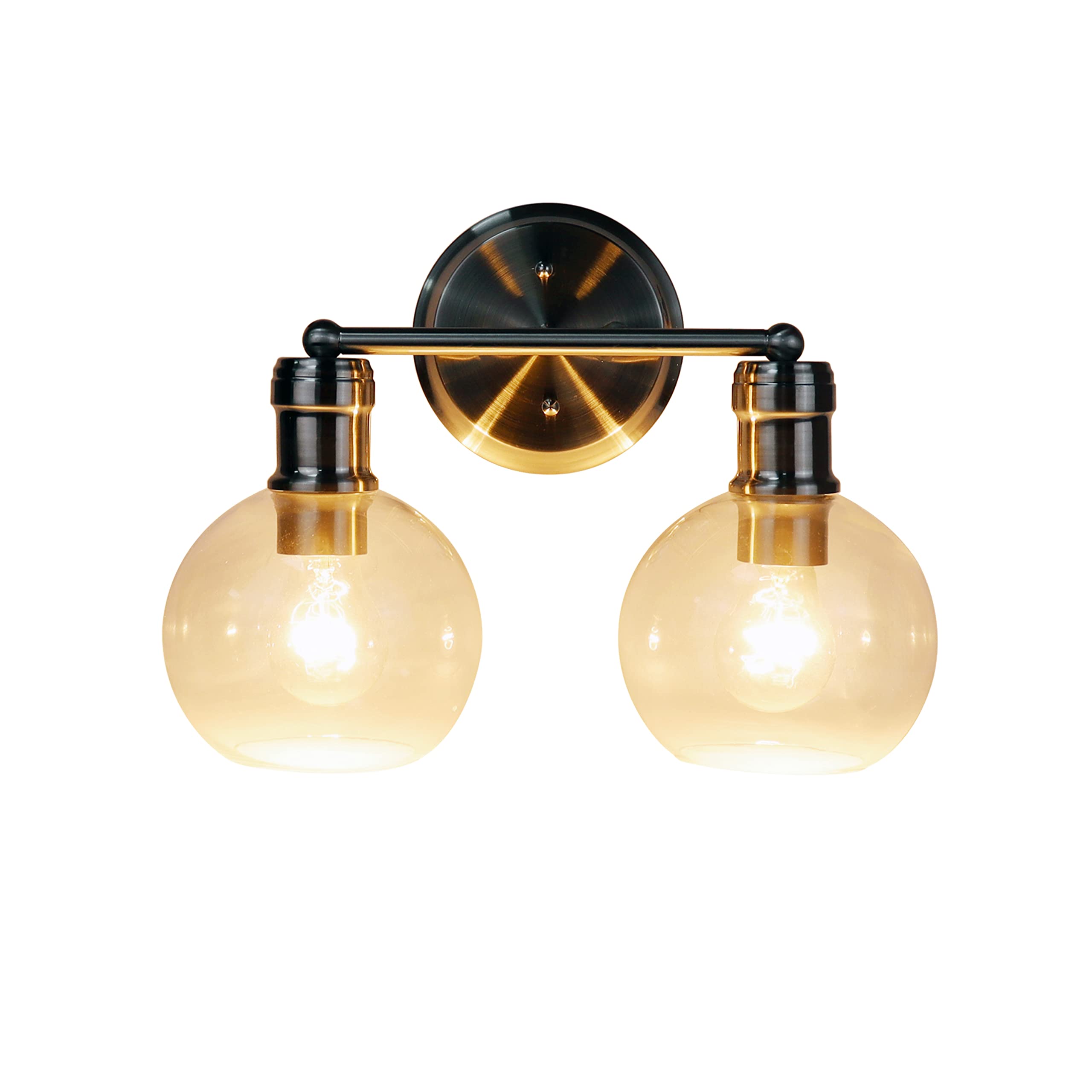 Chloe Lighting OXA 2 Light Vanity Bath Light 14in Wide Brushed Nickel Glass CH6S001BN14-BL2