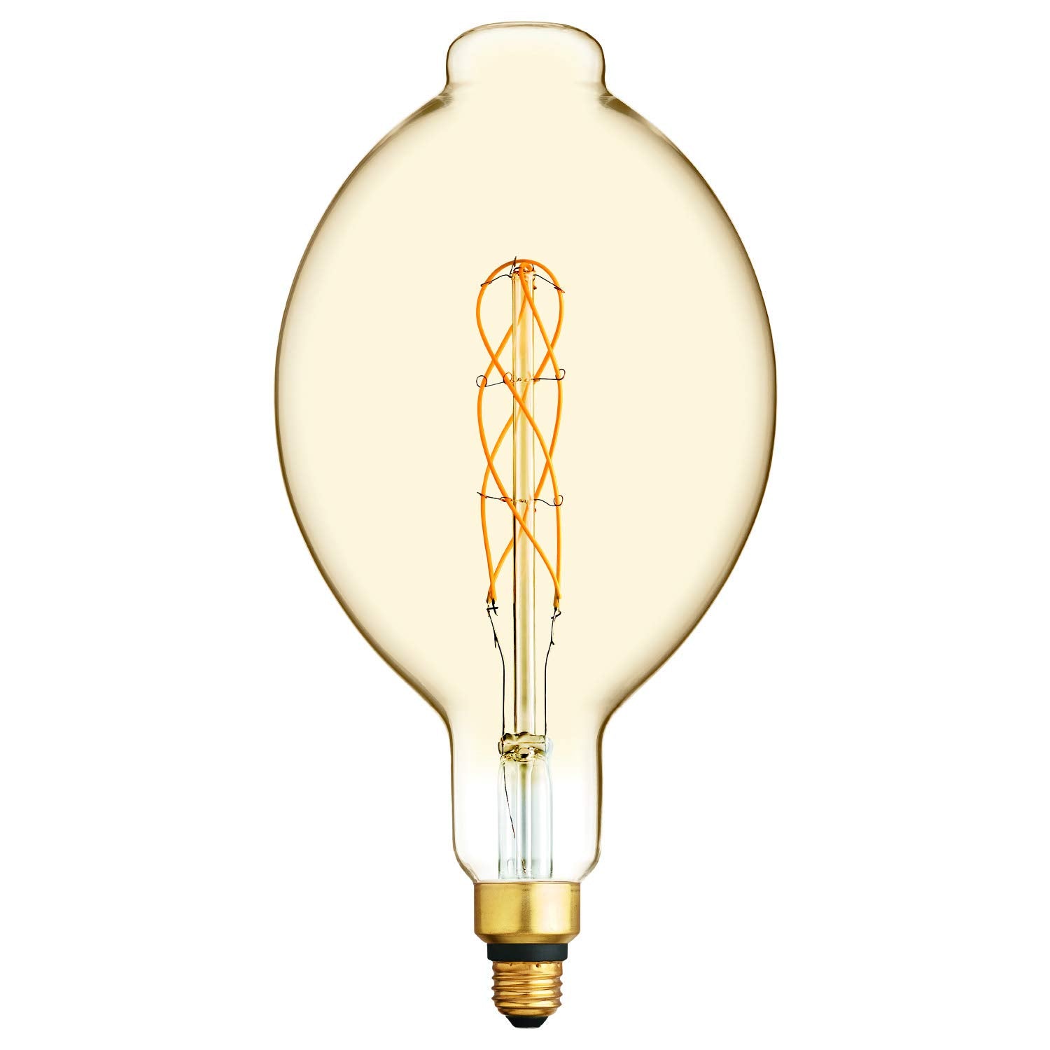 GE Vintage Style LED Light Bulb, 40W Equivalent, Amber Glass, BT56, Medium Base, 1 Pack