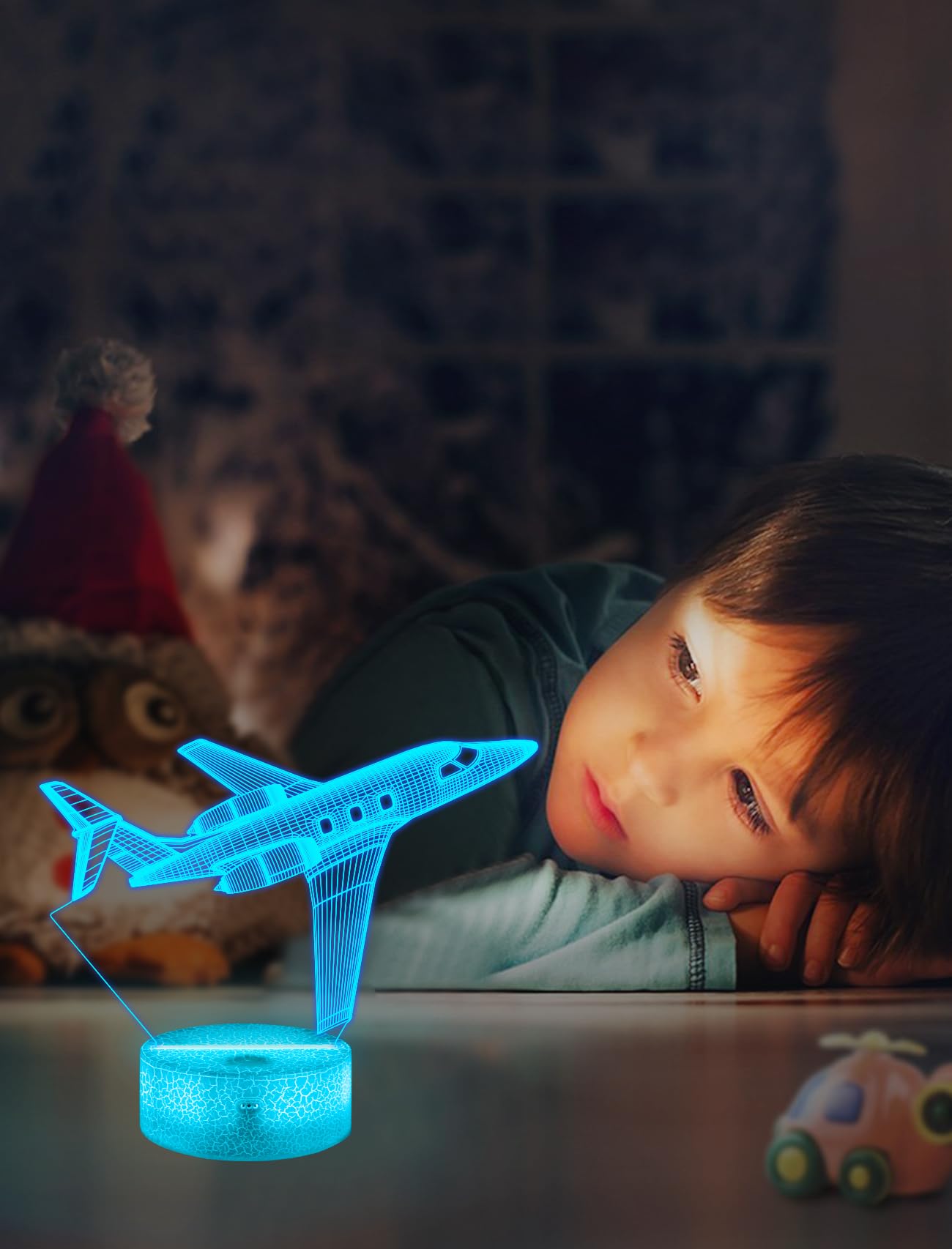 Fullosun Air  Gift    Night Light  Pilot Lamp With Remote Control 16 Colors Changeable Kids Room Lighting Creative Boys Aircraft Pilot Gift Holiday Xmas Decoration