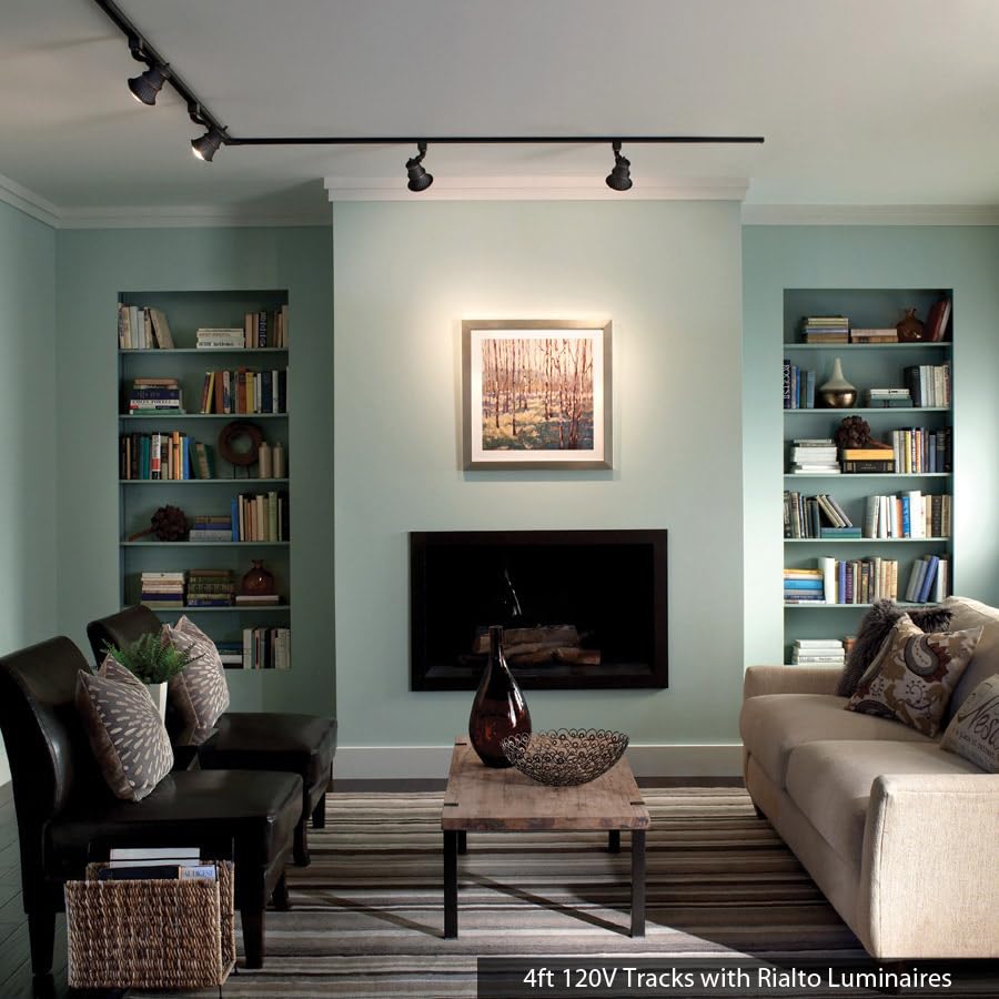 Wac Lighting H-L-J 120V Track 36In Suspension Kit With Power Feed Canopy, Track Clip, And Hollow Power Rod For Track Systems In