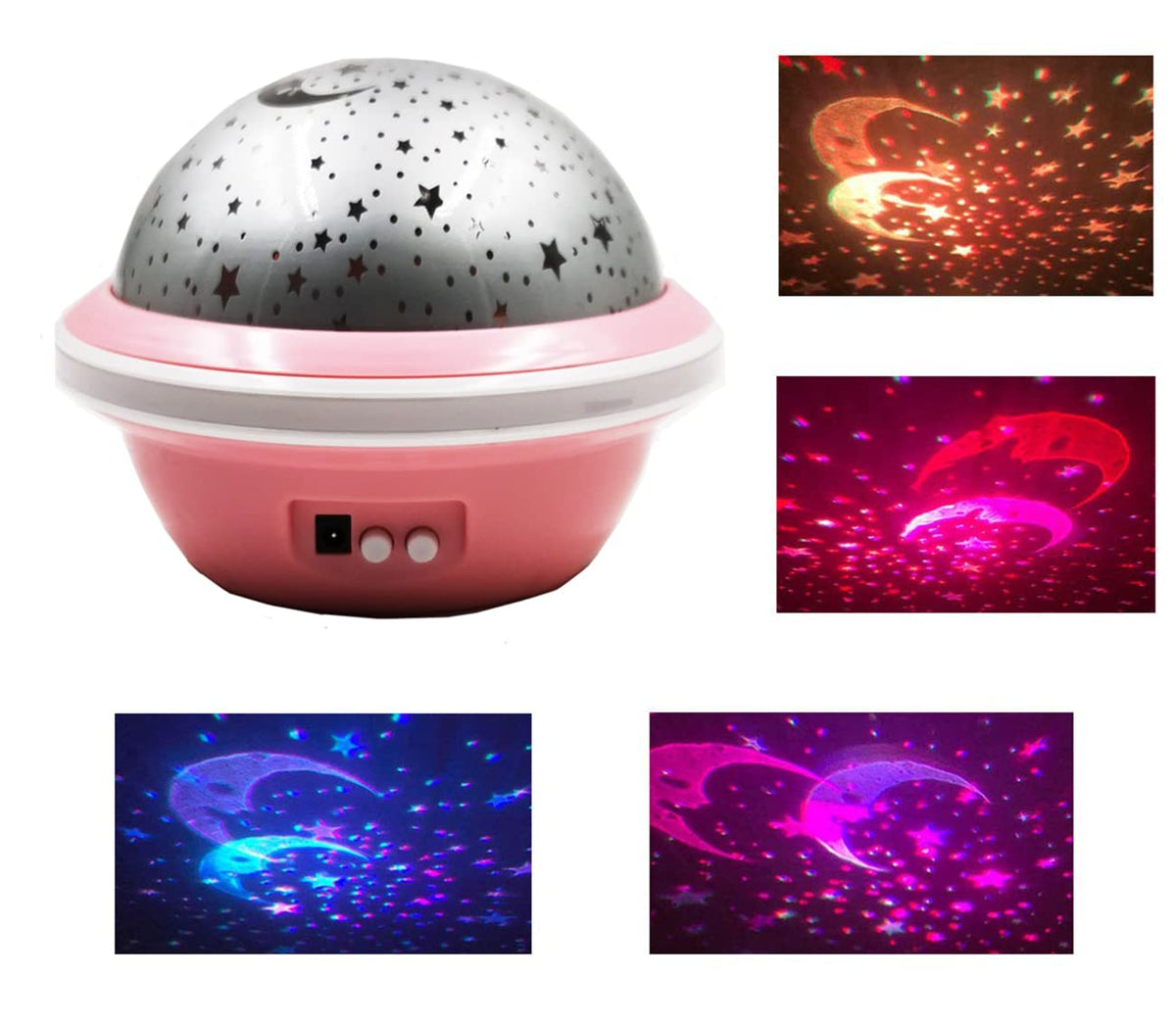Star Moon Bedroom Night Light, Baby Night Lights Projector, Colorful Gradient, Unique Gifts For Birthday Nursery Women Children