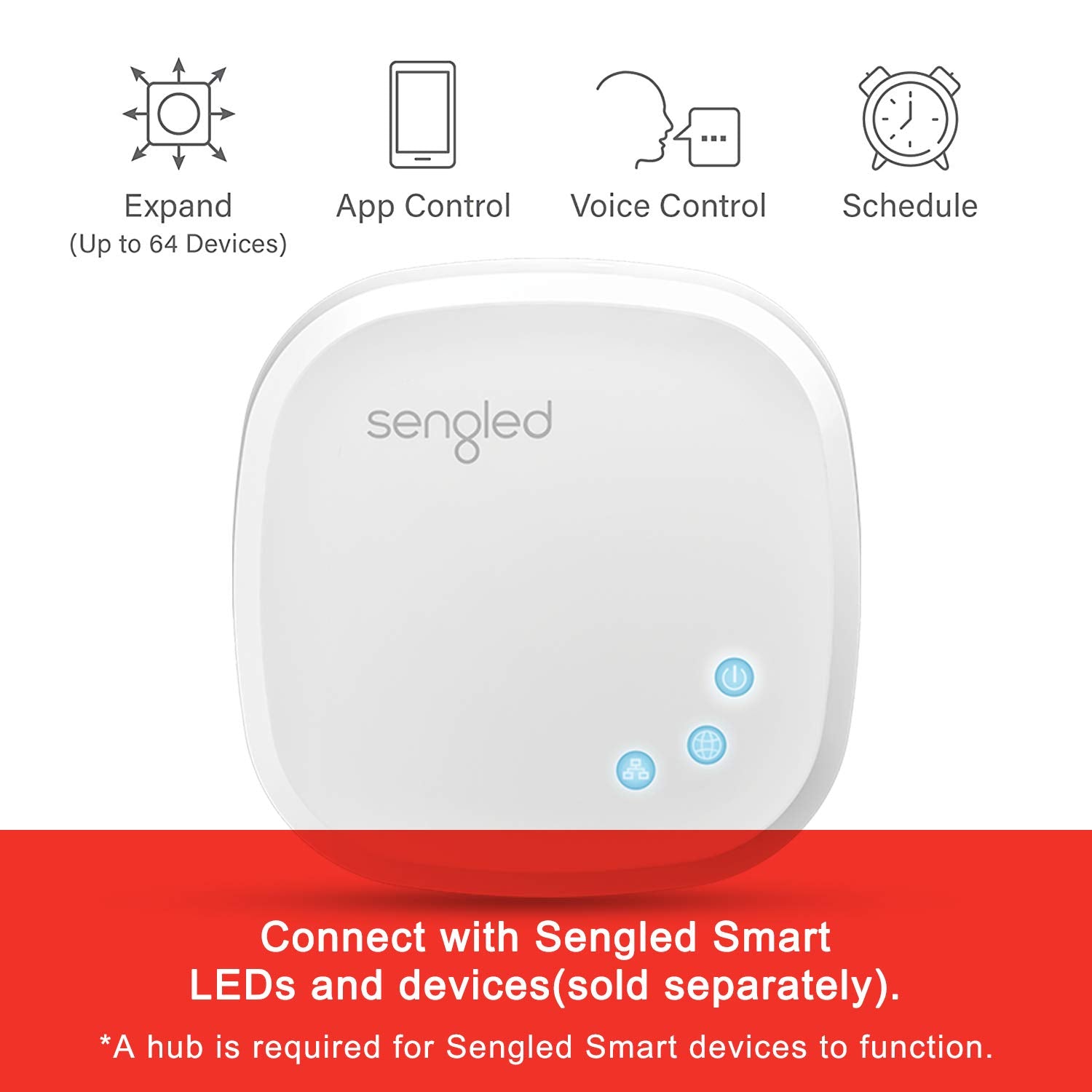 Sengled Smart Light Bulb Starter Kit, 4 Soft White Dimmable A19 E26 Bulbs, 800LM, Alexa & Google Home Compatible, Model E29-NA0511