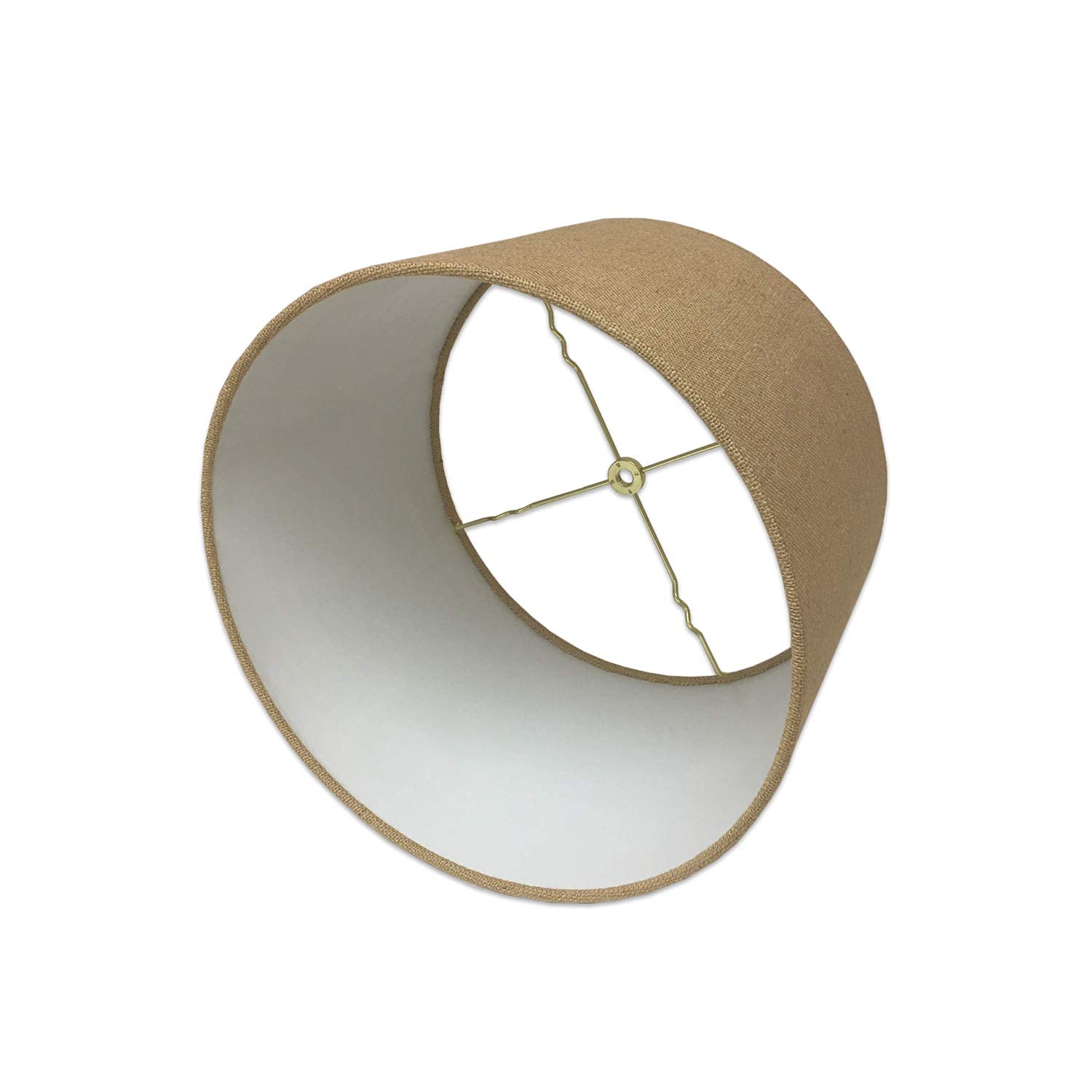 Royal Designs, Inc. Shallow Drum Hardback Lamp Shade, Hb-610-12Bl, Burlap, 11 X 12 X 8.5