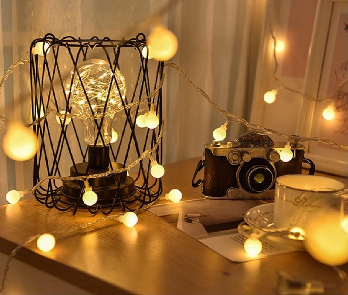 Generic 33ft 80 LED Globe String Lights - USB Powered Warm White Fairy Lights for Indoor/Outdoor Decor - Model NF-569