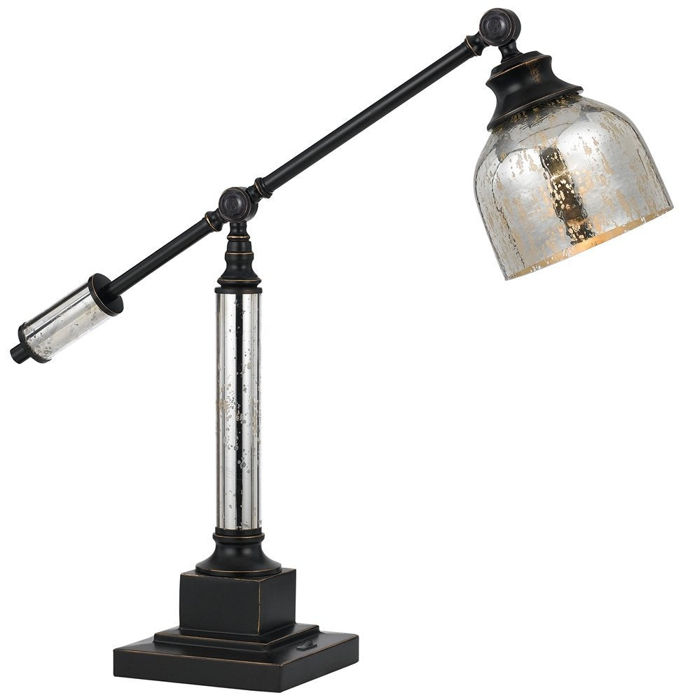 Cal Lighting 60W Metal Desk Lamp W/Gls SHD (BO-2602TB)