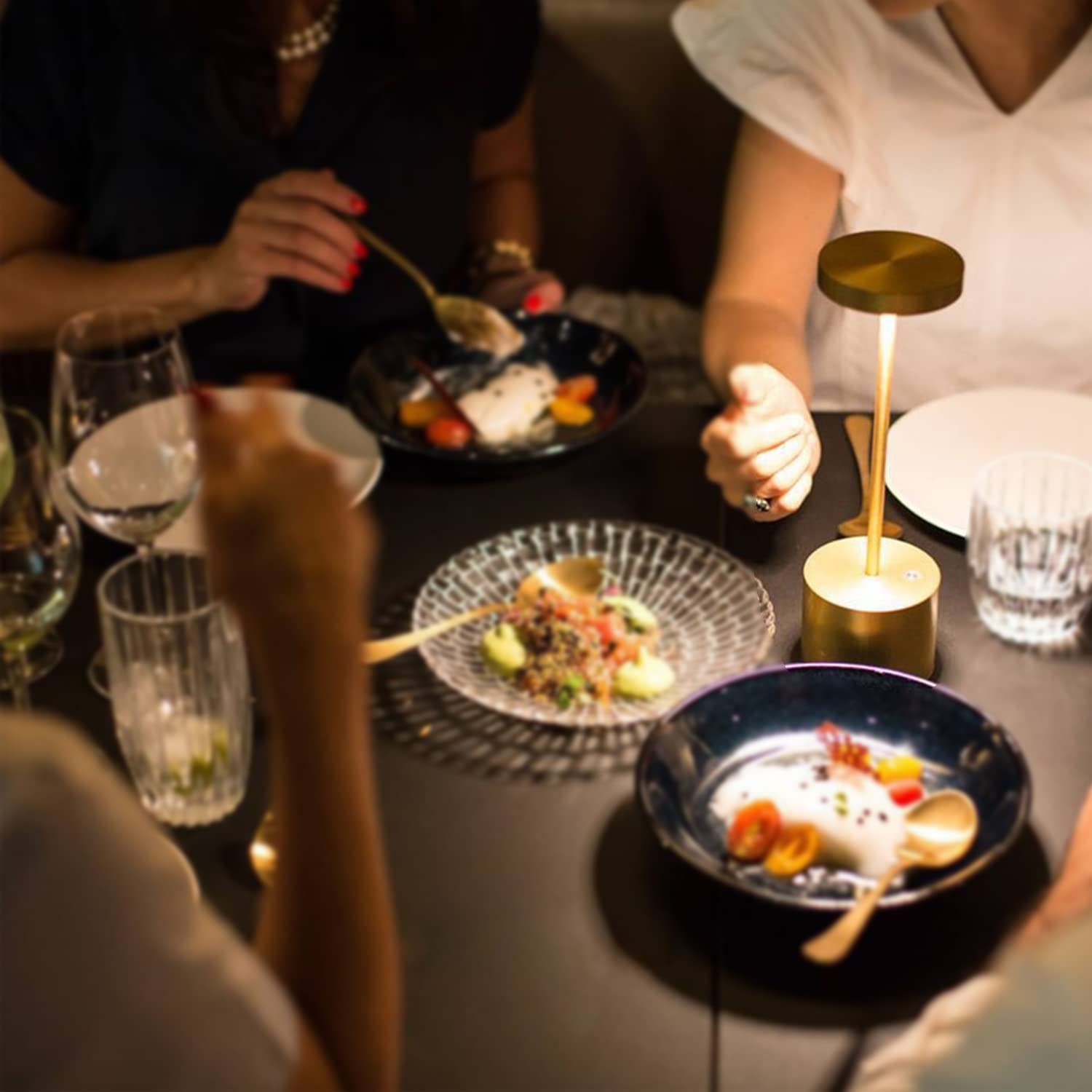 Yiben Cordless Table Lamp, Rechargeable Led Battery 5000Mah Metal Usb Portable Powered Desk Lamp, 3 Levels Brightness Light For