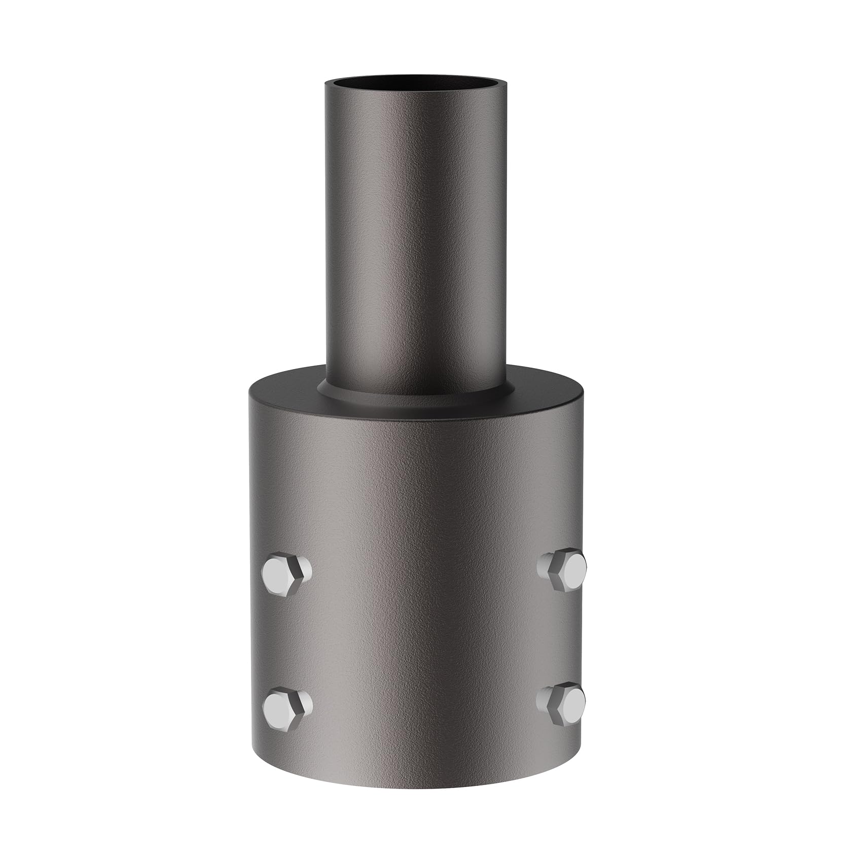 JC-LGL 4 Inch Round Pole Tenon Adapter, 2 3/8 Light Pole Adapter for LED Parking Lot Lights, Metal Bronze Slip Fitter Mounting B