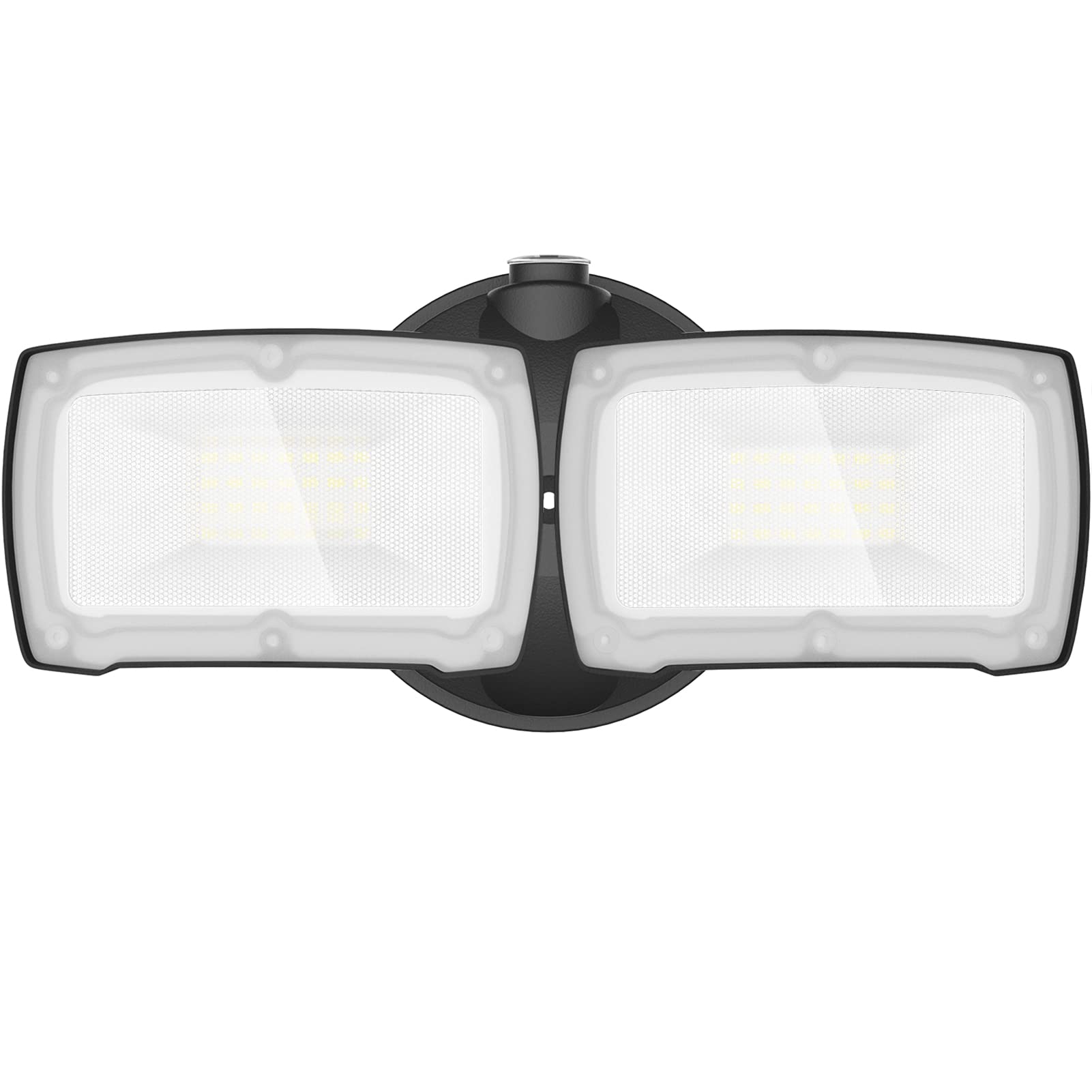 Lepower 28W Dusk To Dawn Led Security Light, 3000Lm, Ip65 Waterproof, Black, 5500K White Light, 2 Adjustable Heads, Model Yy01B-B