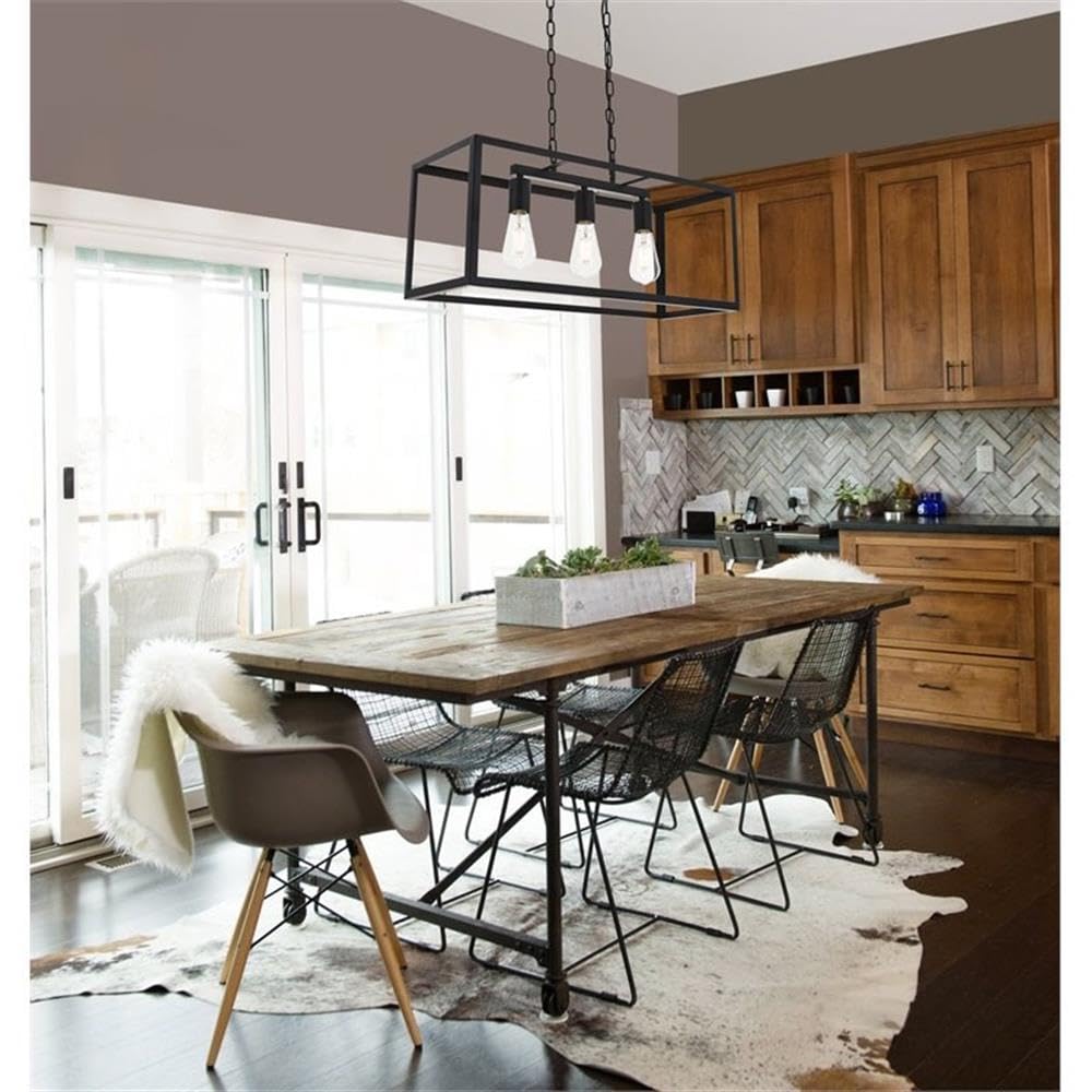 Elegant Lighting Living District Indoor Modern Home Decorative Bright Ceiling Resolute 3 Light Black Pendant