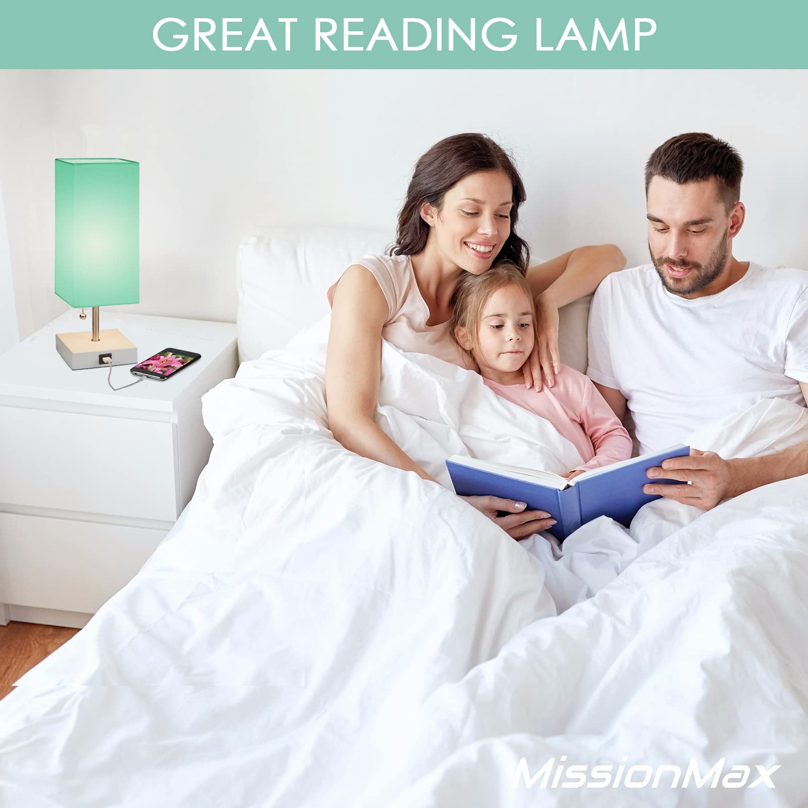 Missionmax Purple Haze Small Table Lamp With Usb Charging - Ideal For Bedside & Desk Use