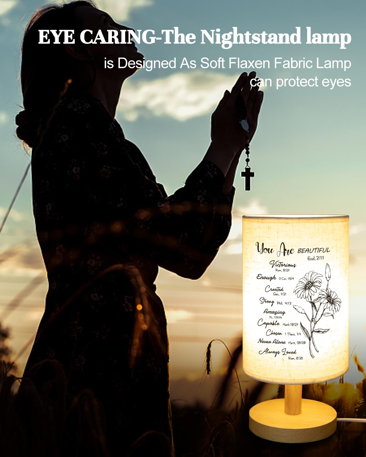 Souhoney Christian Gifts For Women Faith, Bedroom Bedside Decor Lamp Christian Confirmation Gifts For Teen Girls, Inspiration Re