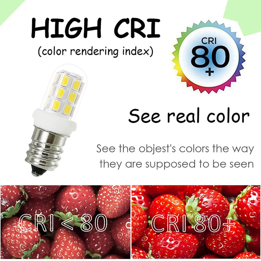 Xrzt Salt Lamp Bulbs 15W C7 E12 Led Bulbs Night Light Bulbs Candelabra Light Bulb Replacement, White 6000K Non-Dimmable 5-Pack