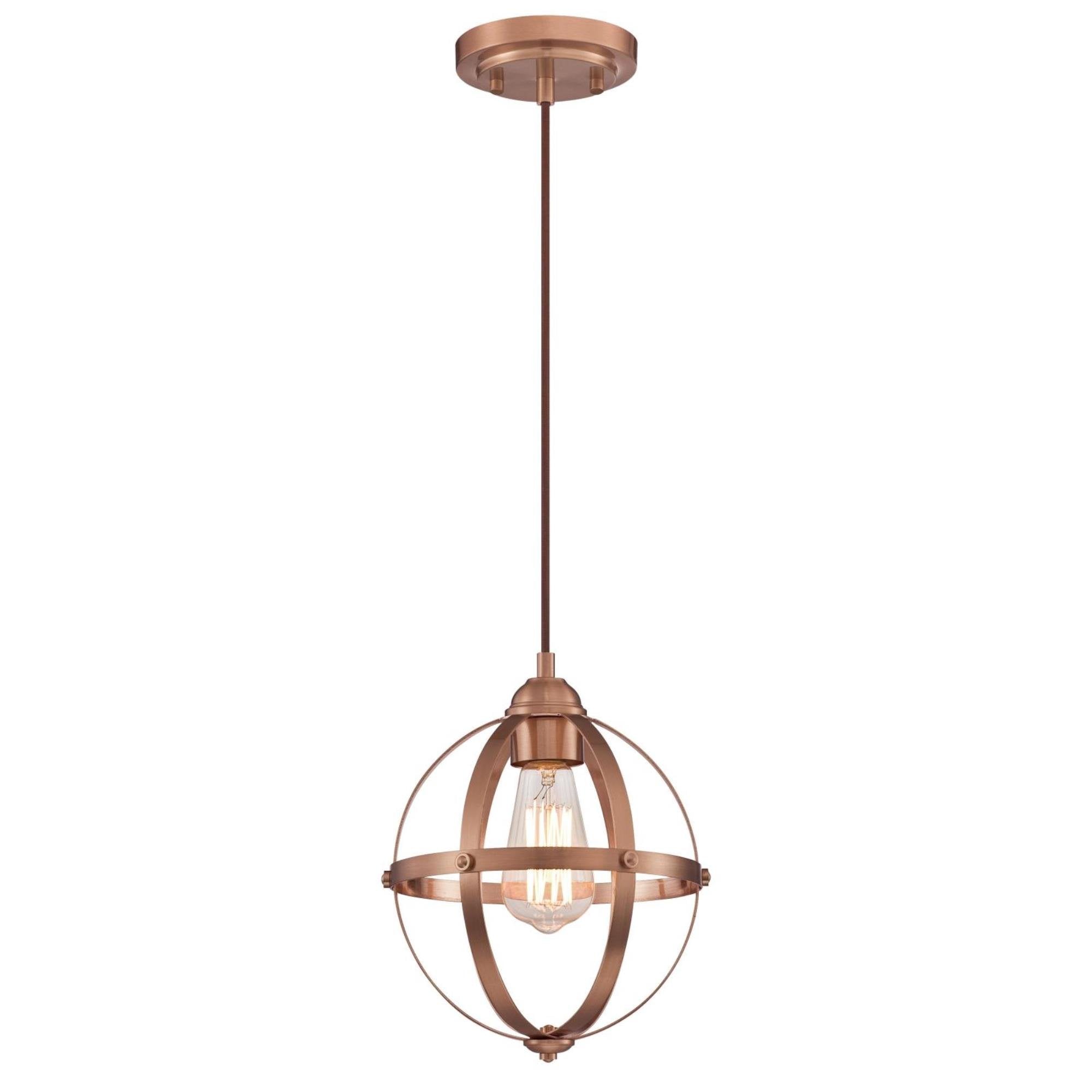 Westinghouse One-Light Indoor Mini Pendant, Washed Copper Finish, Metal, 1-Light