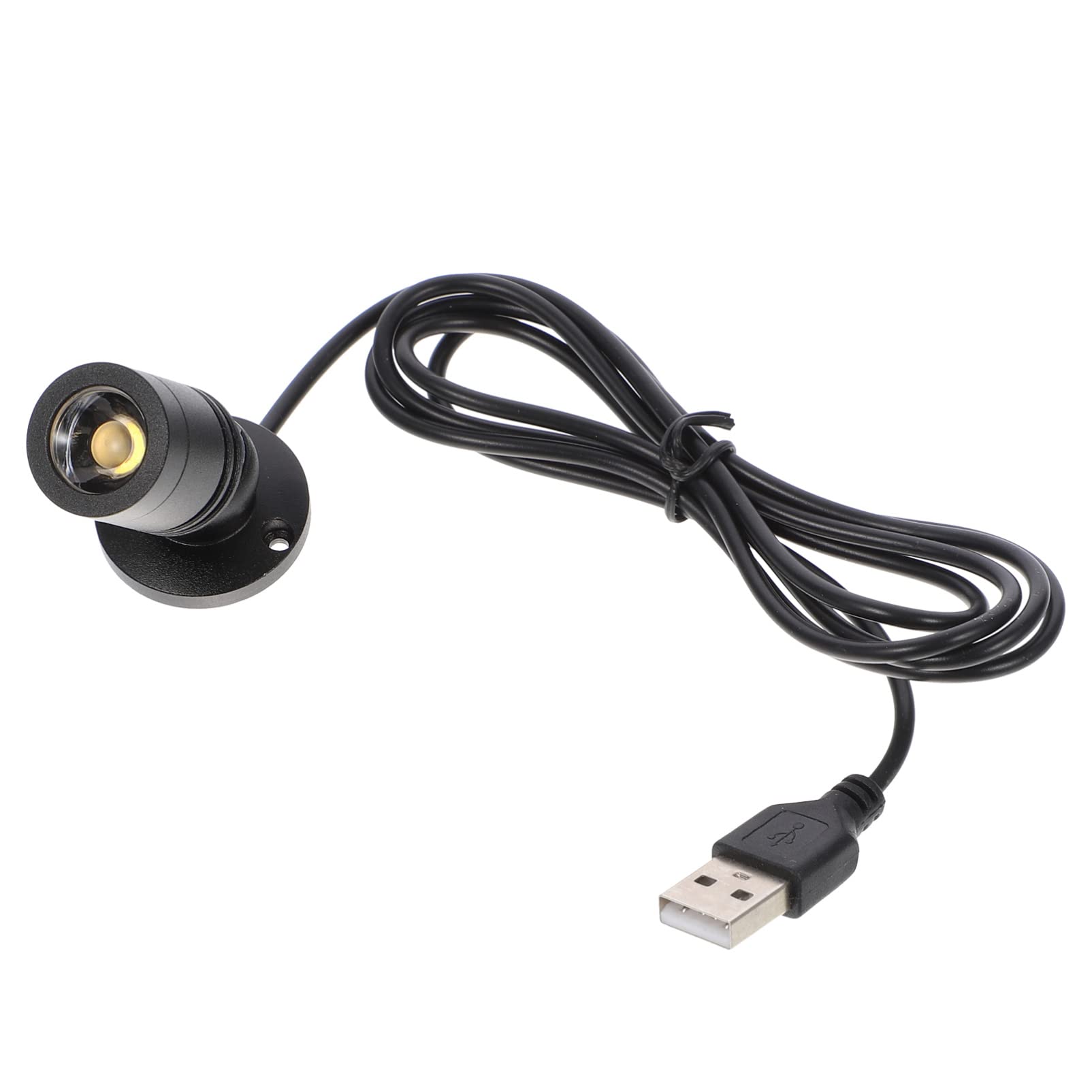 Uonlytech Small LED Spotlight, USB Powered, Aluminum, 4.3x2x2cm, Black, Model 09821809NZM3858FITDCO4