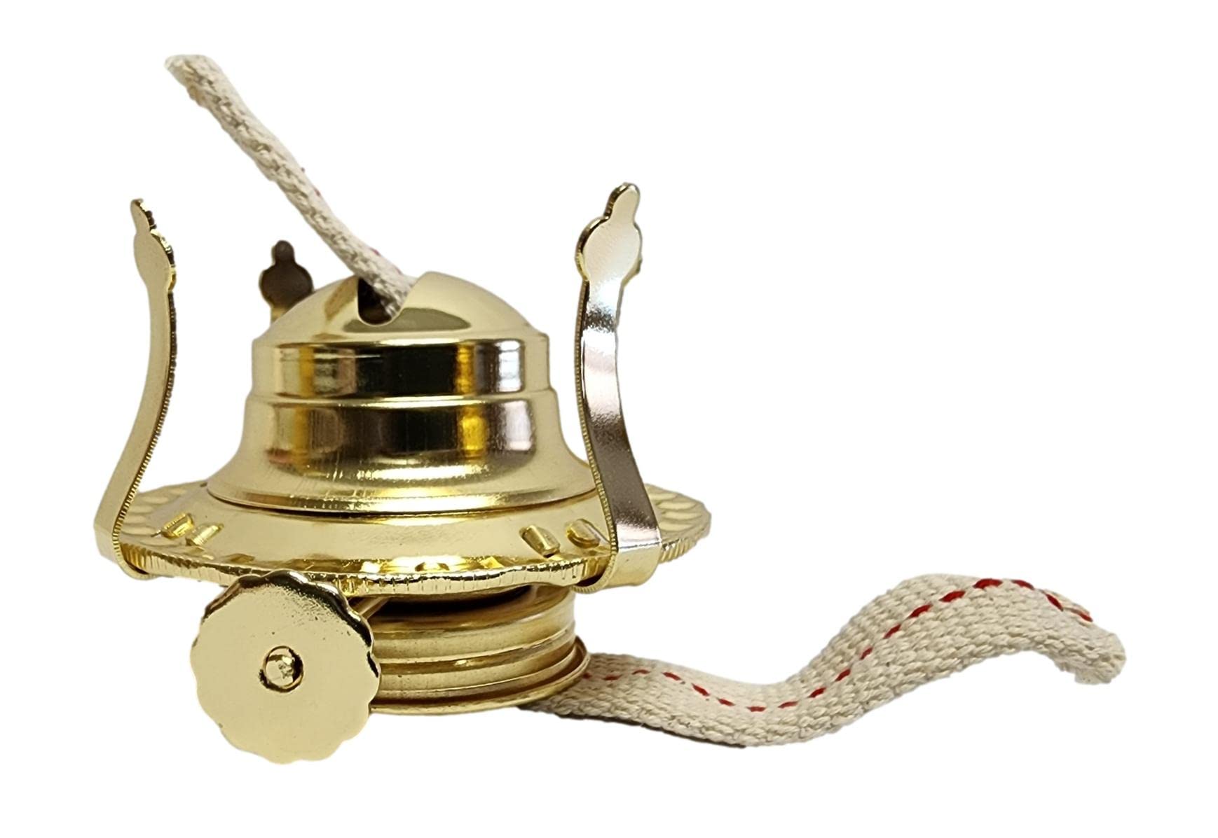 Light Of Mine - #2 Brass Plated Burners With Nonremoveable Reduction Ring For Antique Hurricane Lamps (No2, 1Pk)