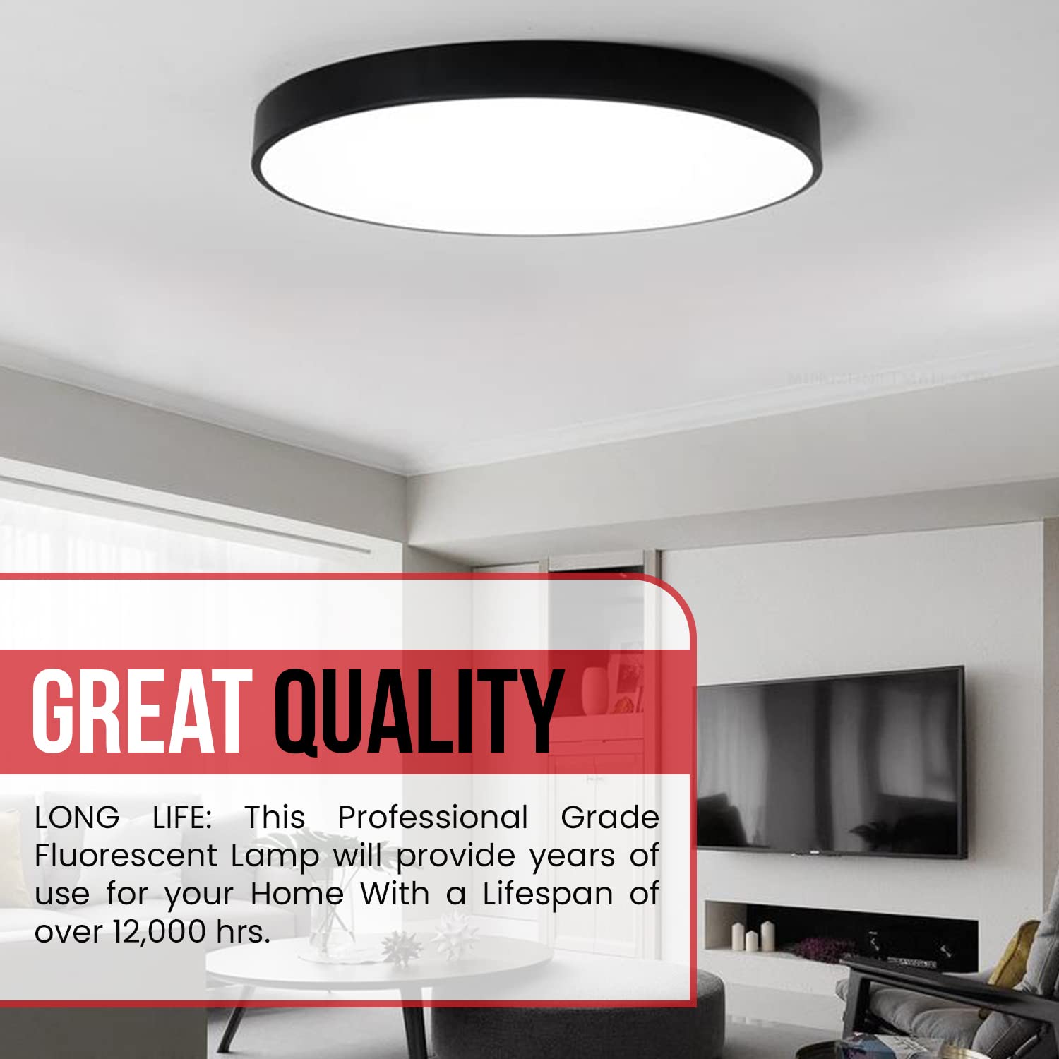 Bulbmaster Fc8T9/Cw 22W T9 Fluorescent Circular Light Bulb, Cool White 4100K, G10Q 4-Pin Base, 8