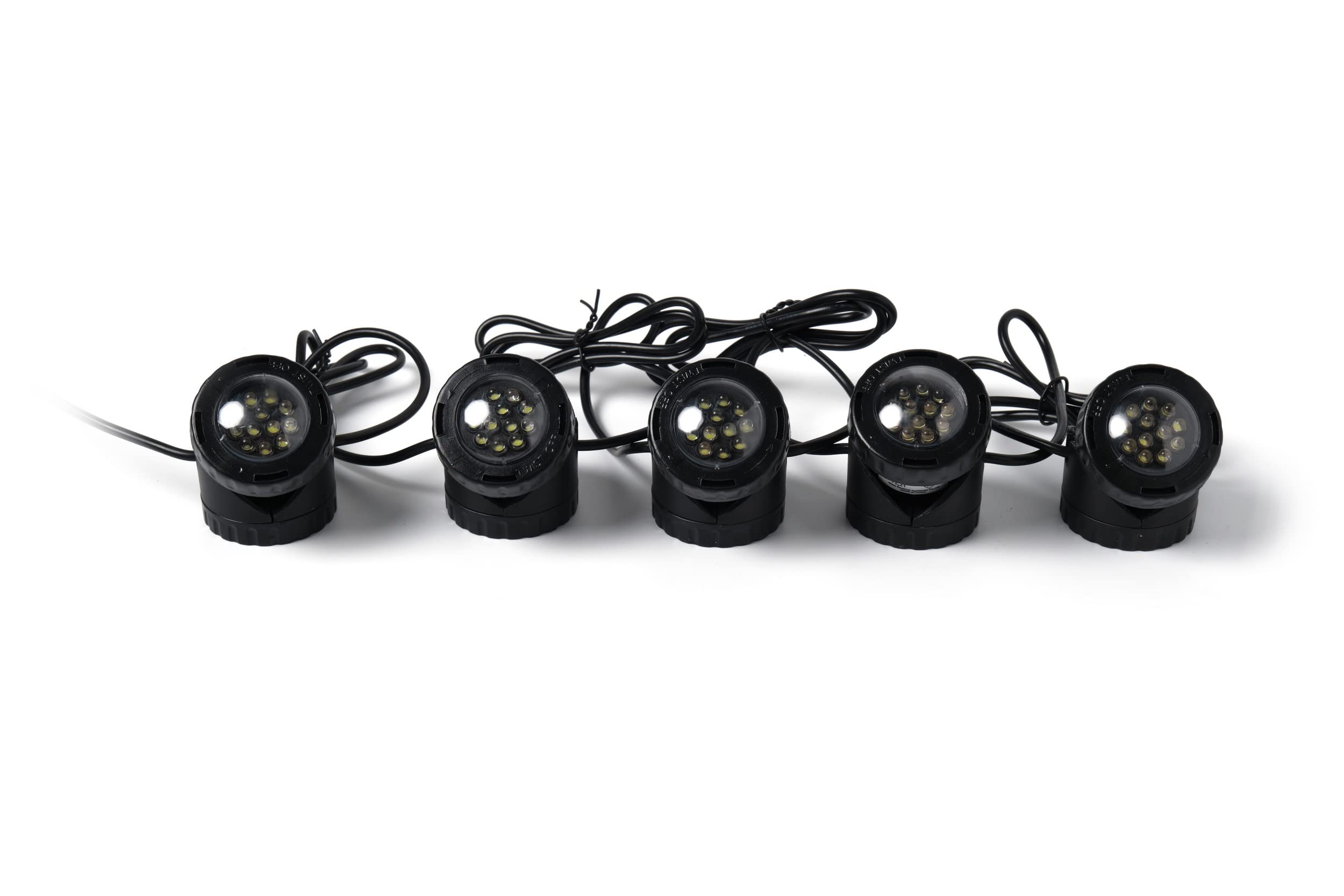 Jebao Submersible Led Pond Light Set Of 5 With Photocell Sensor - Black Plastic
