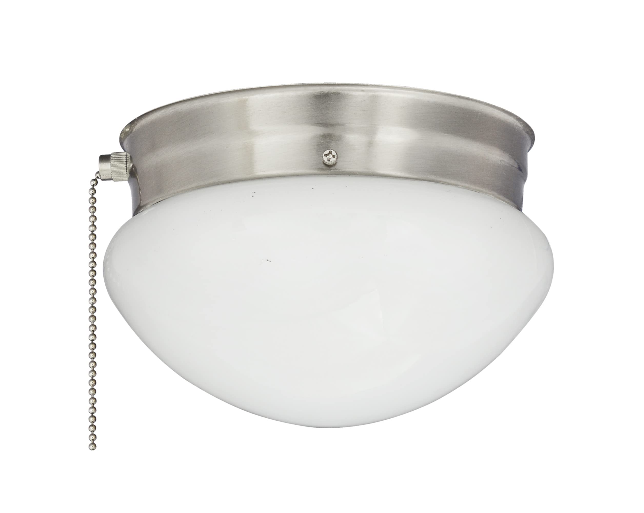 Miseno ML14297 1 Light 8" Wide Flush Mount Bowl Ceiling Fixture with Pull Chain - Brushed Nickel