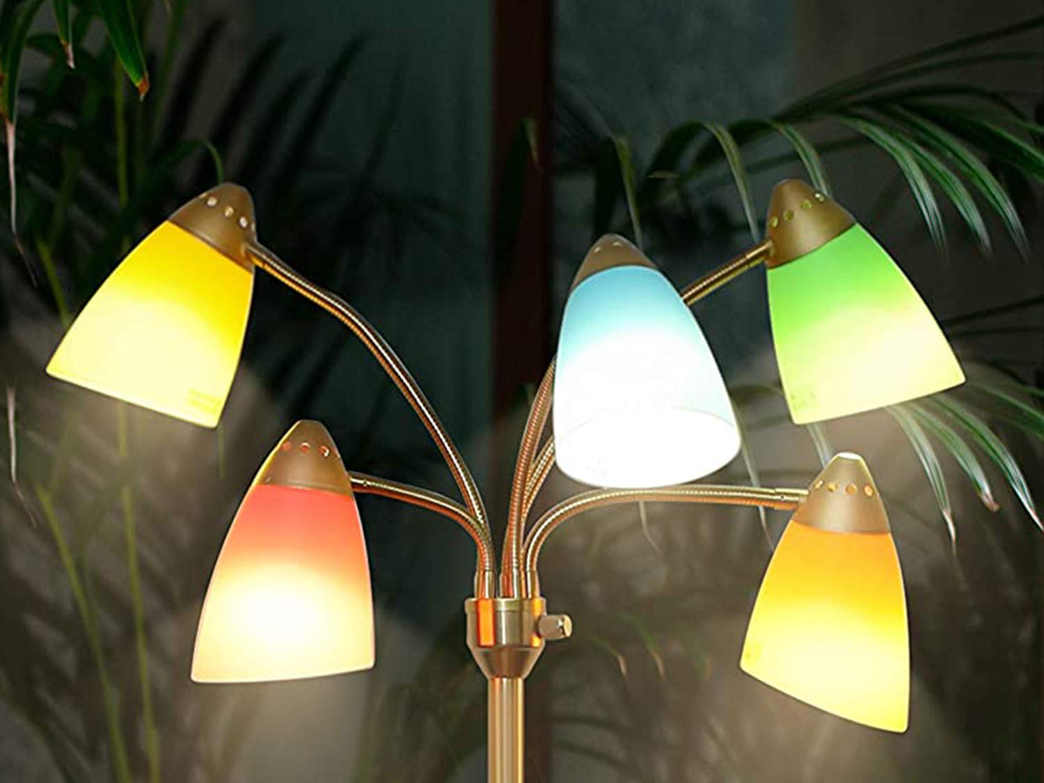Velouer 2 Pack Plastic Lampshade Replacement for LED Floor Lamp, 5.7in High, 4.1in Diameter, Yellow