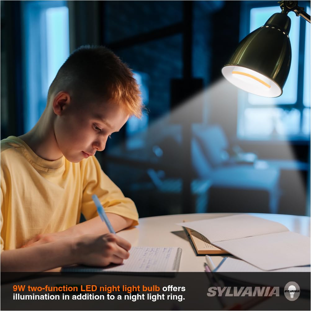 LEDVANCE Sylvania 9W Dimmable LED Night Light, BR30, Soft White, Frosted Finish, 2 Pack, Model 42502