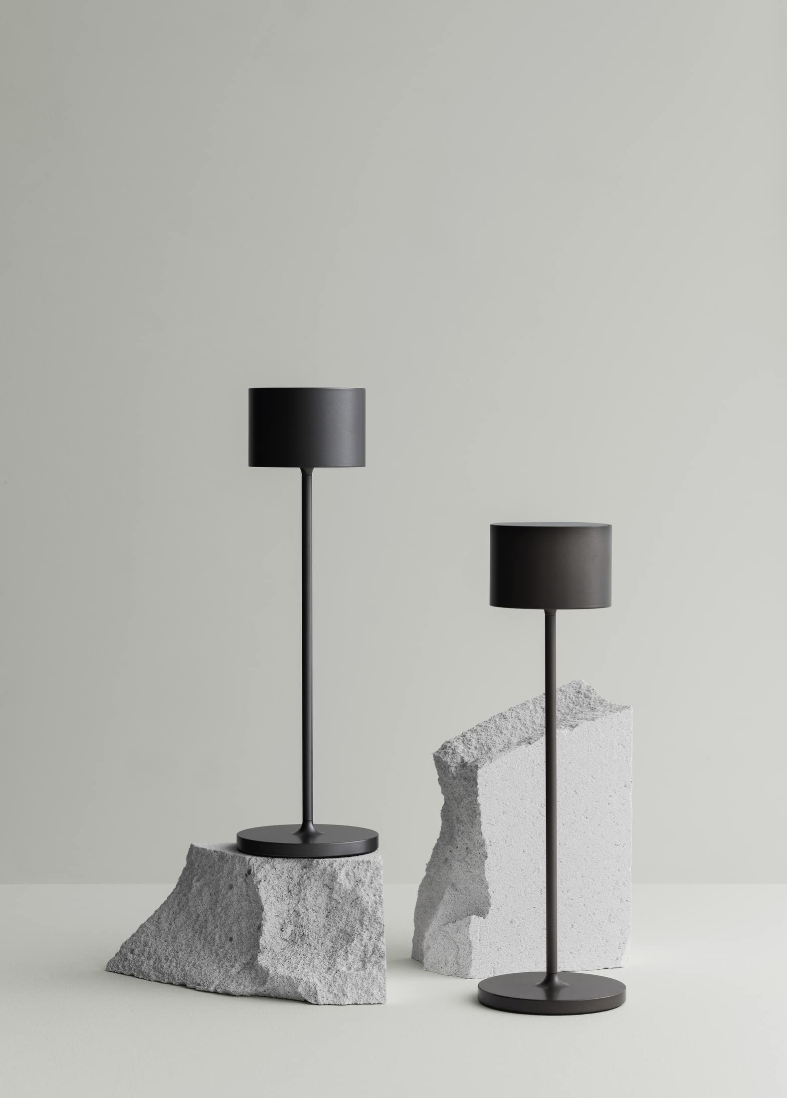 Blomus FAROL Rechargeable LED Lamp, Aluminum, Gunmetal Metallic Finish, Model 66215