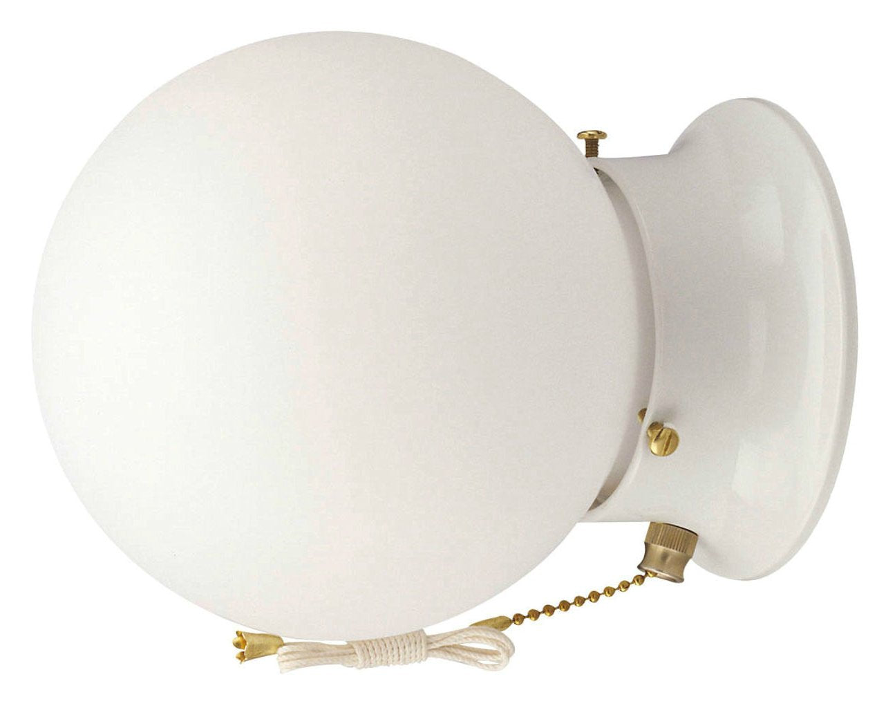 Westinghouse One-Light Flush-Mount Ceiling Light, 1 Count, Plastic, Model 66680, White with Pull Chain