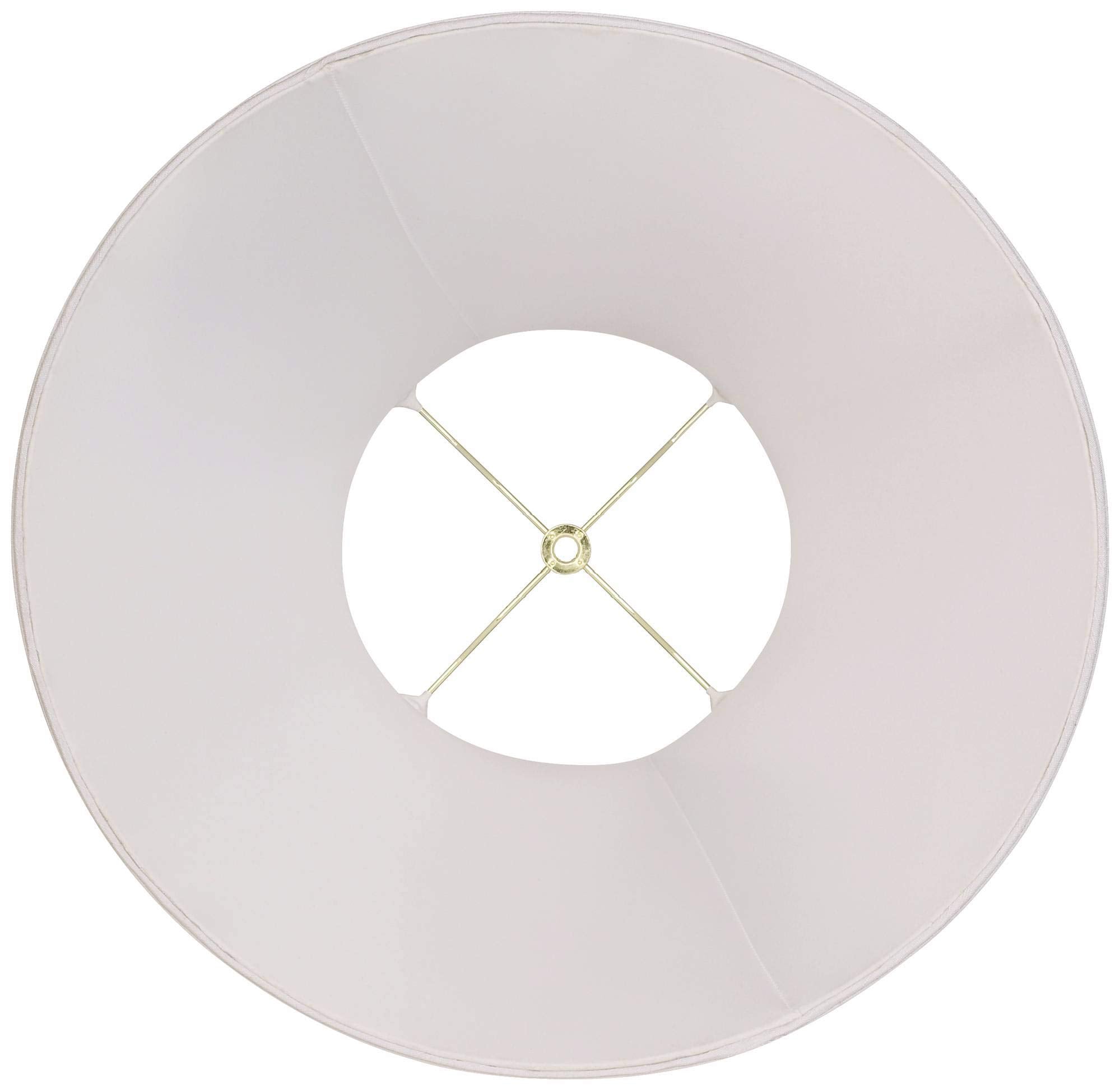 White Large Bell Lamp Shade 9'' Top X 18'' Bottom X 13'' Slant X 12.5'' High (Spider) Replacement With Harp And Finial - Imperia