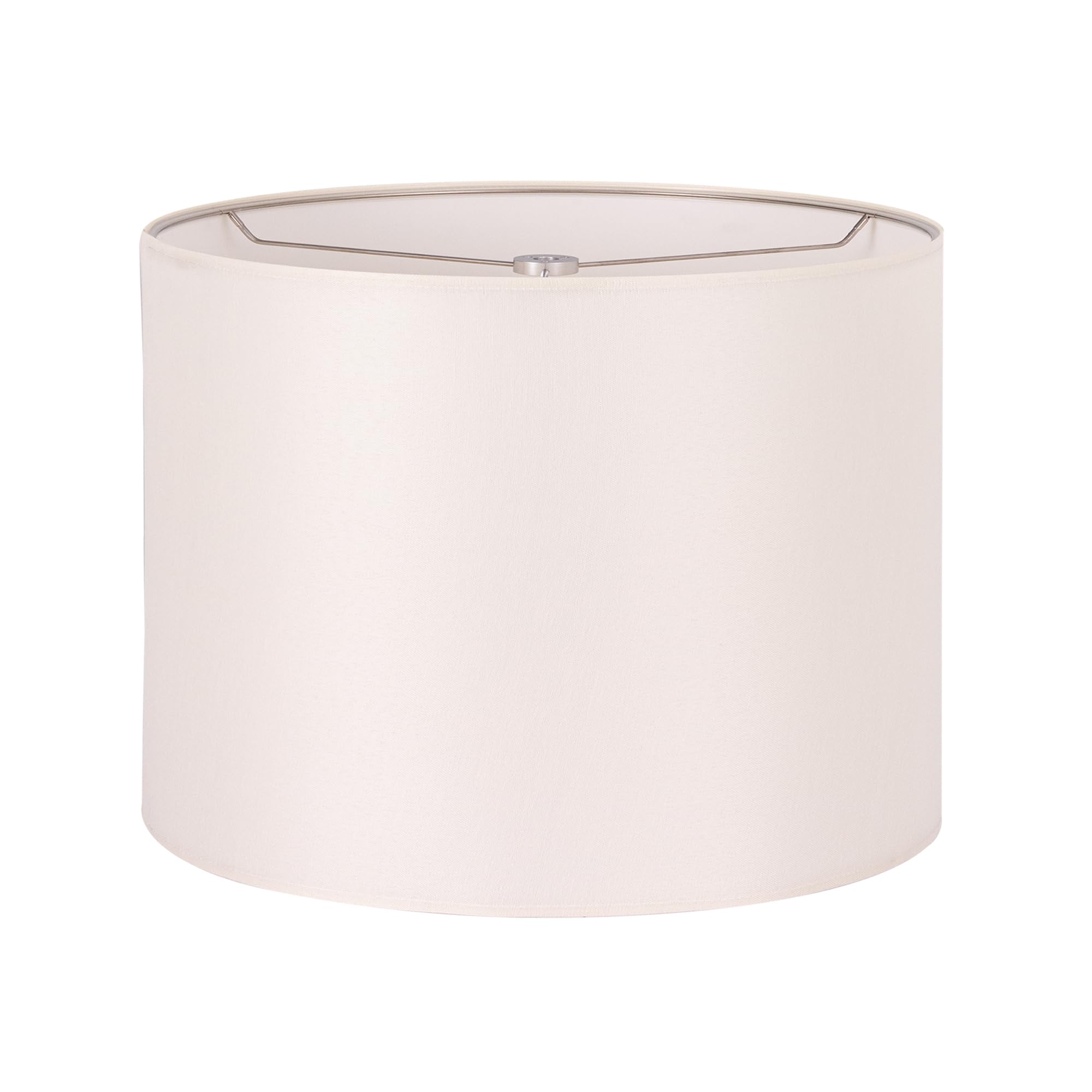 Wellmet Fabric Drum Lamp Shade, 13inx13inx10in, Cream White, Model DS-TLS, Assembly Required, Classic Modern Style, Spider Fitter