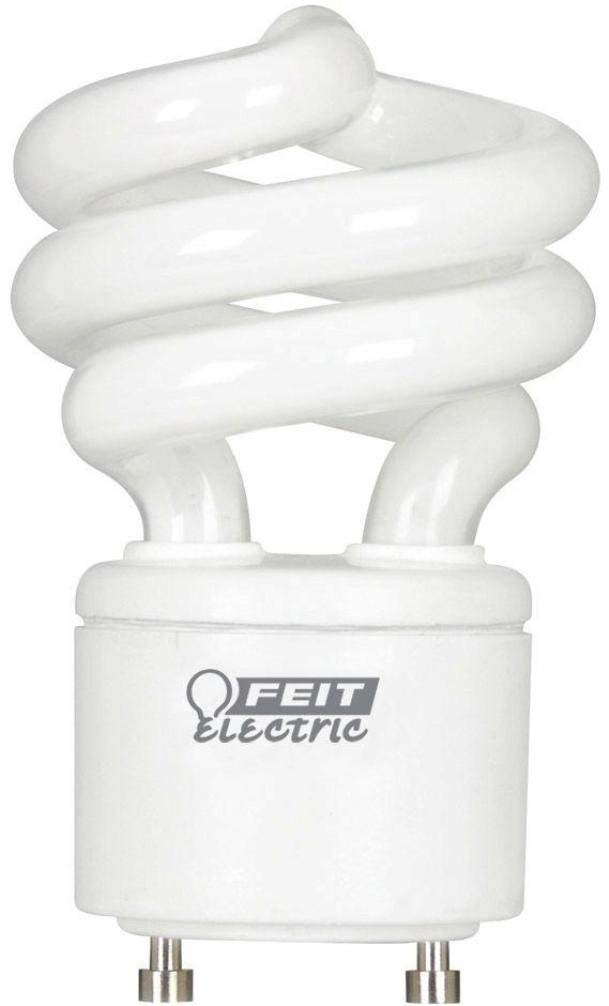 Feit Electric GU24 CFL Bulb, 60W Equivalent, Soft White, 1 Count, Model BPESL13T/GU24, Metal Material
