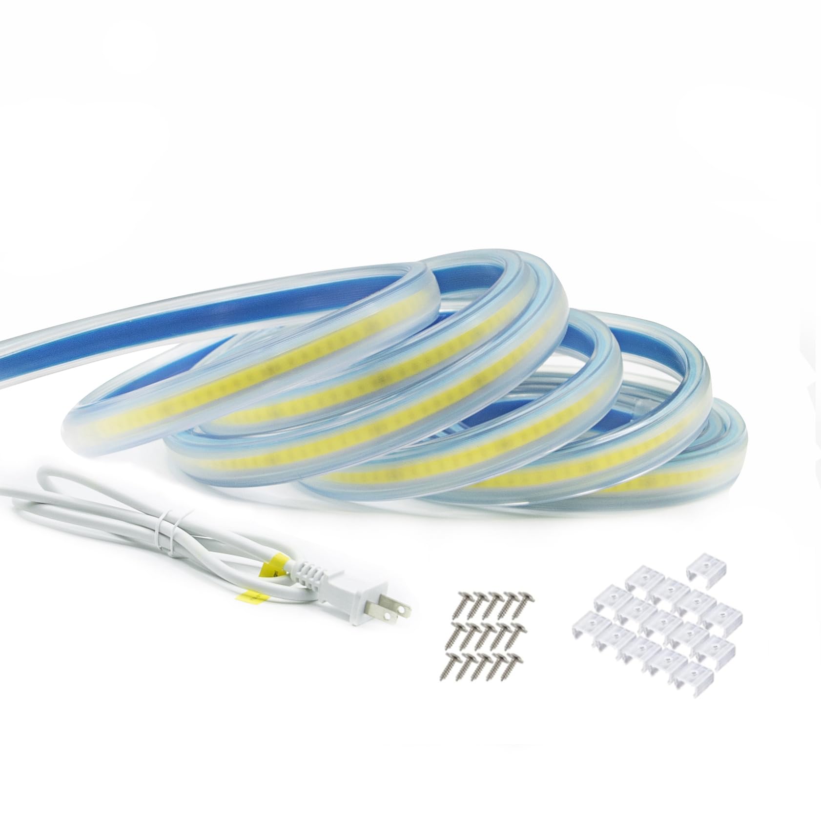 Pcningled 3M 120V Cob Led Strip Light, 110V Led Strip Lights Waterproof, Bright White Led Tape Light, Suitable For Accent And Ta