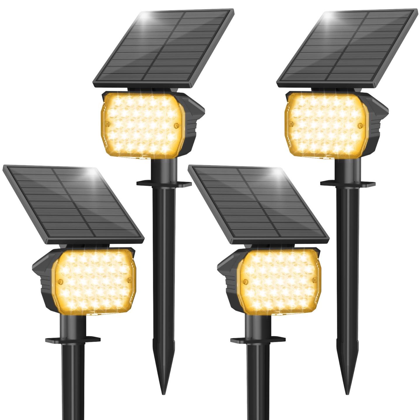 VOLISUN Solar Spot Lights Outdoor Waterproof IP67, 27 LED with 3 Lighting Modes Solar Lights Outdoor Spotlights Auto On/Off Sola